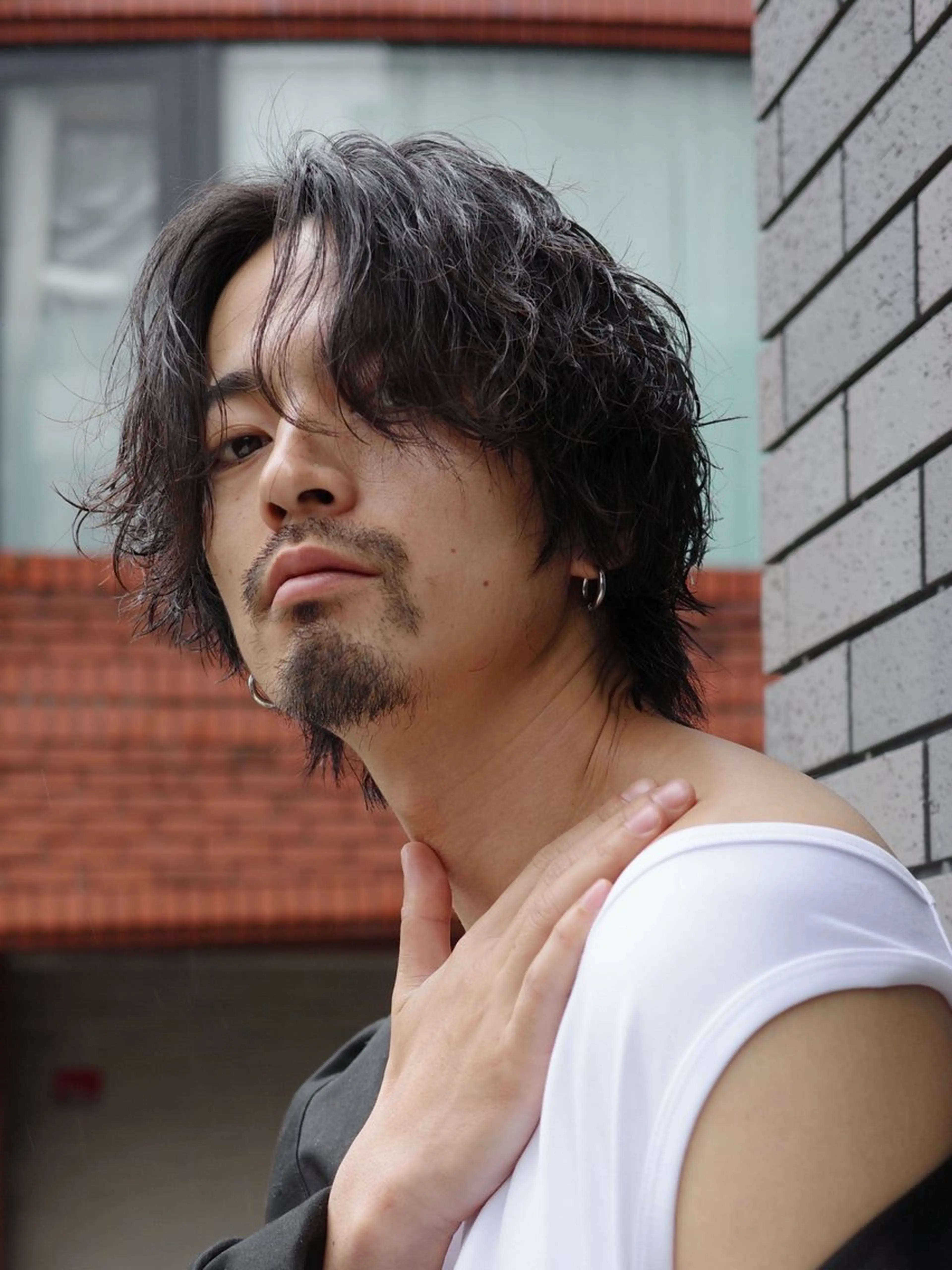 ミディアム パーマ メンズ カット パーマ トリートメント fifth 丸山太誠のヘアスタイル