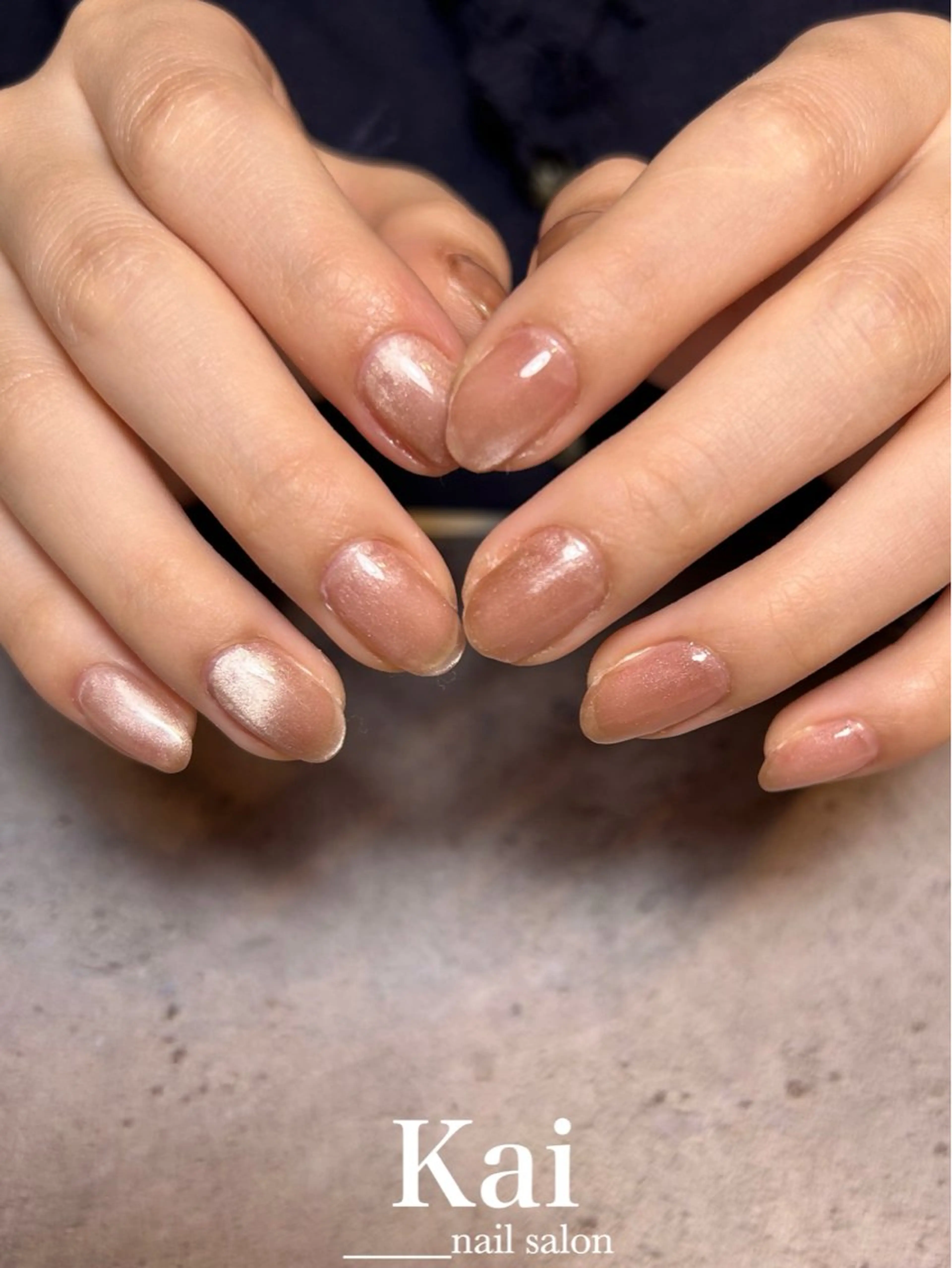ネイル ガーリー 韓国ネイル マグネットネイル ピンク シンプルネイル ハンドネイル Kai  nail Mayukoのネイルデザイン