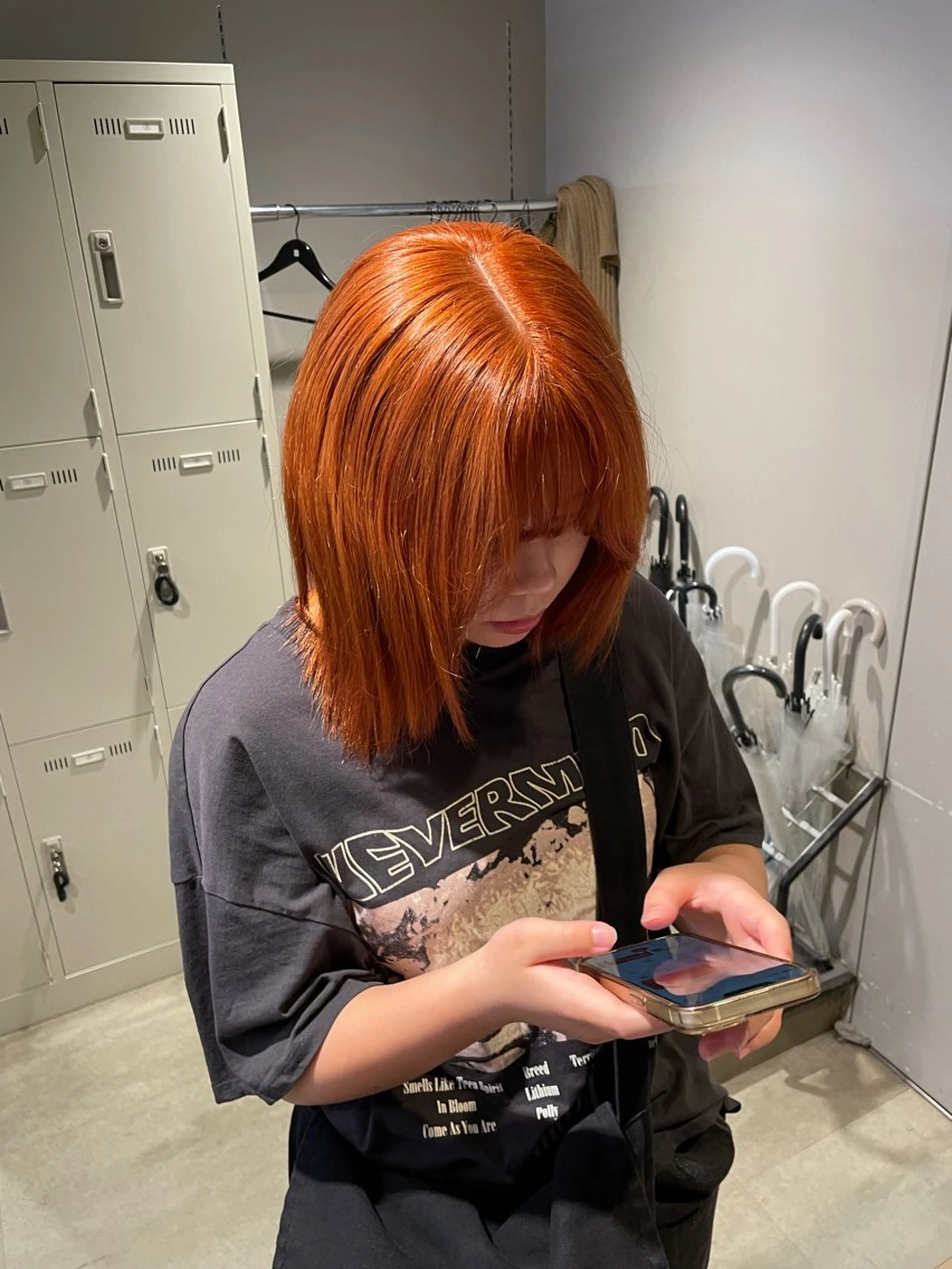 セミロング カラー ヘアアレンジ ヘアカラー トリートメント ヘアセット 💗横浜美容室 💗HARUNAのヘアスタイル