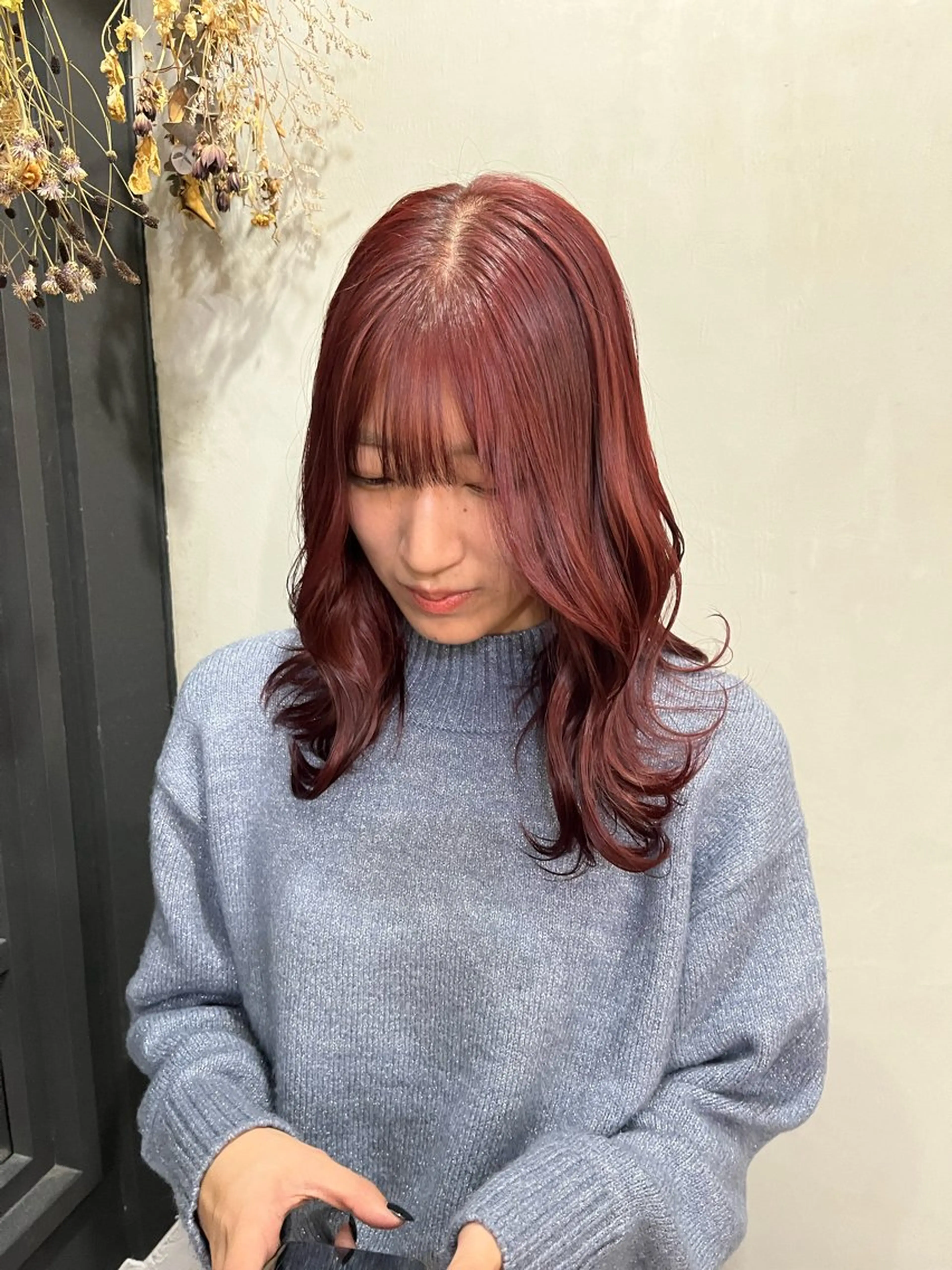 セミロング ツヤ髪縮毛矯正 🩶manamiのヘアスタイル