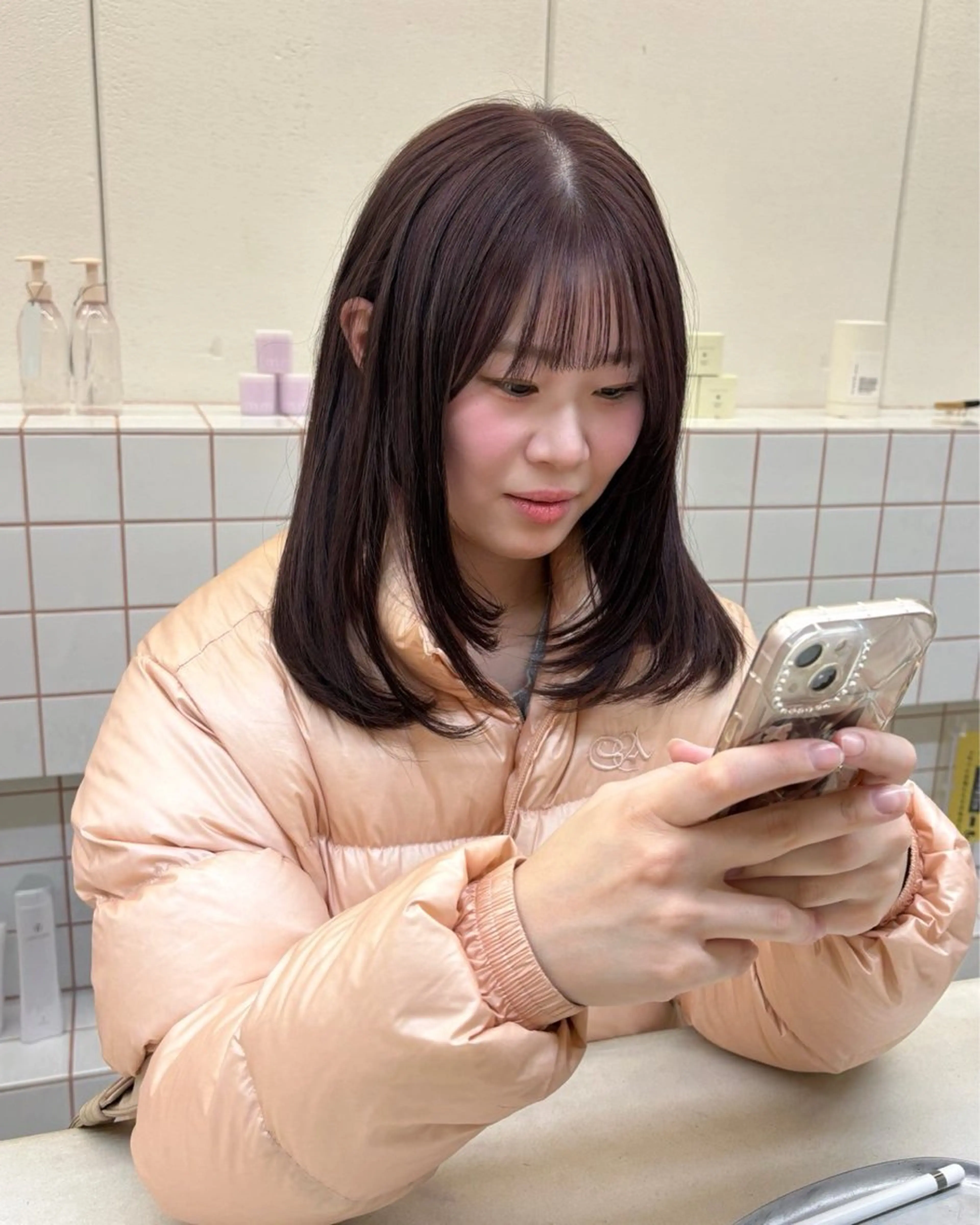 ミディアム 🌼花屋併設🌼 木下奈々望のヘアスタイル