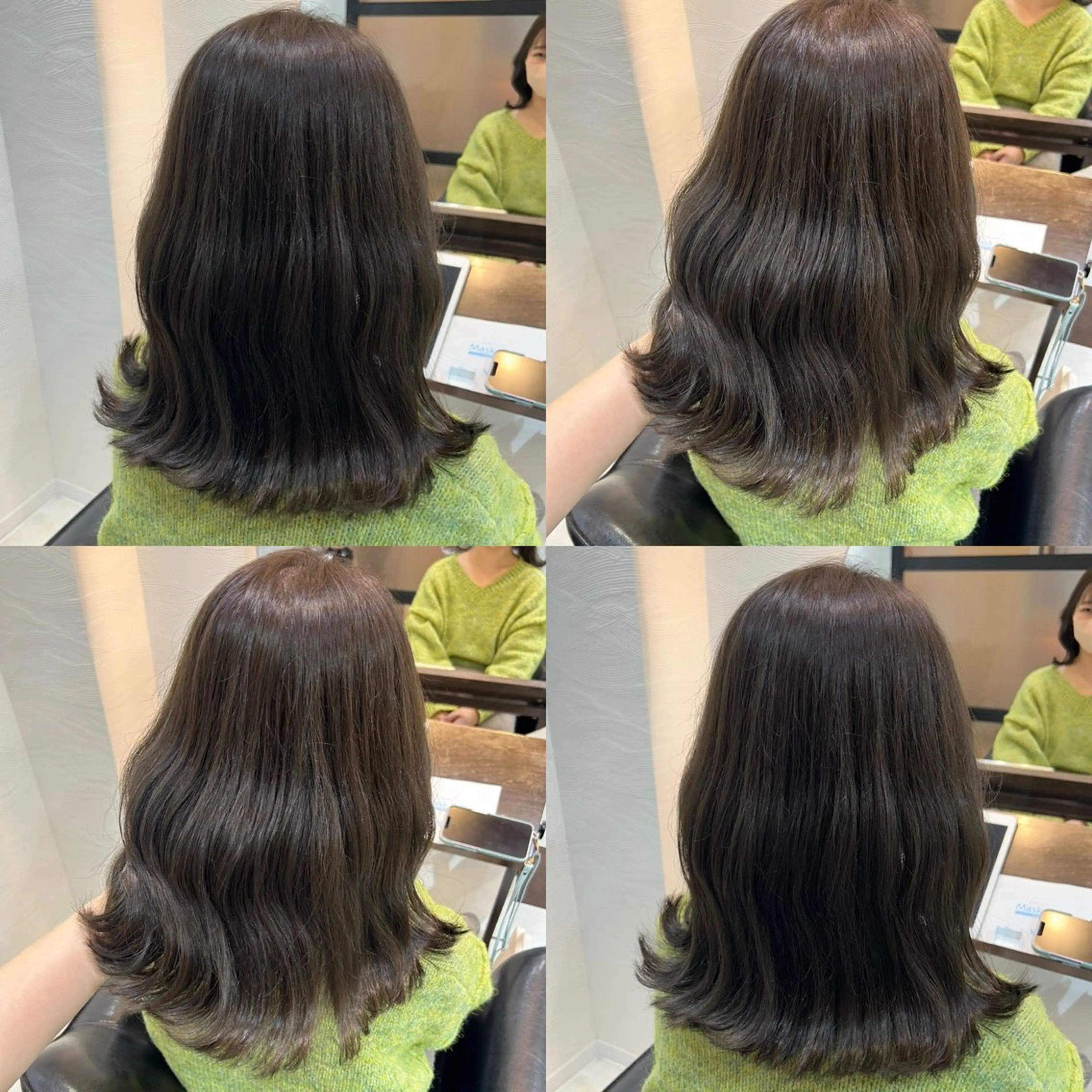 ミディアム カラー カット ヘアカラー トリートメント 🤍透明感/韓国風 🤍サクラギヒトミのヘアスタイル