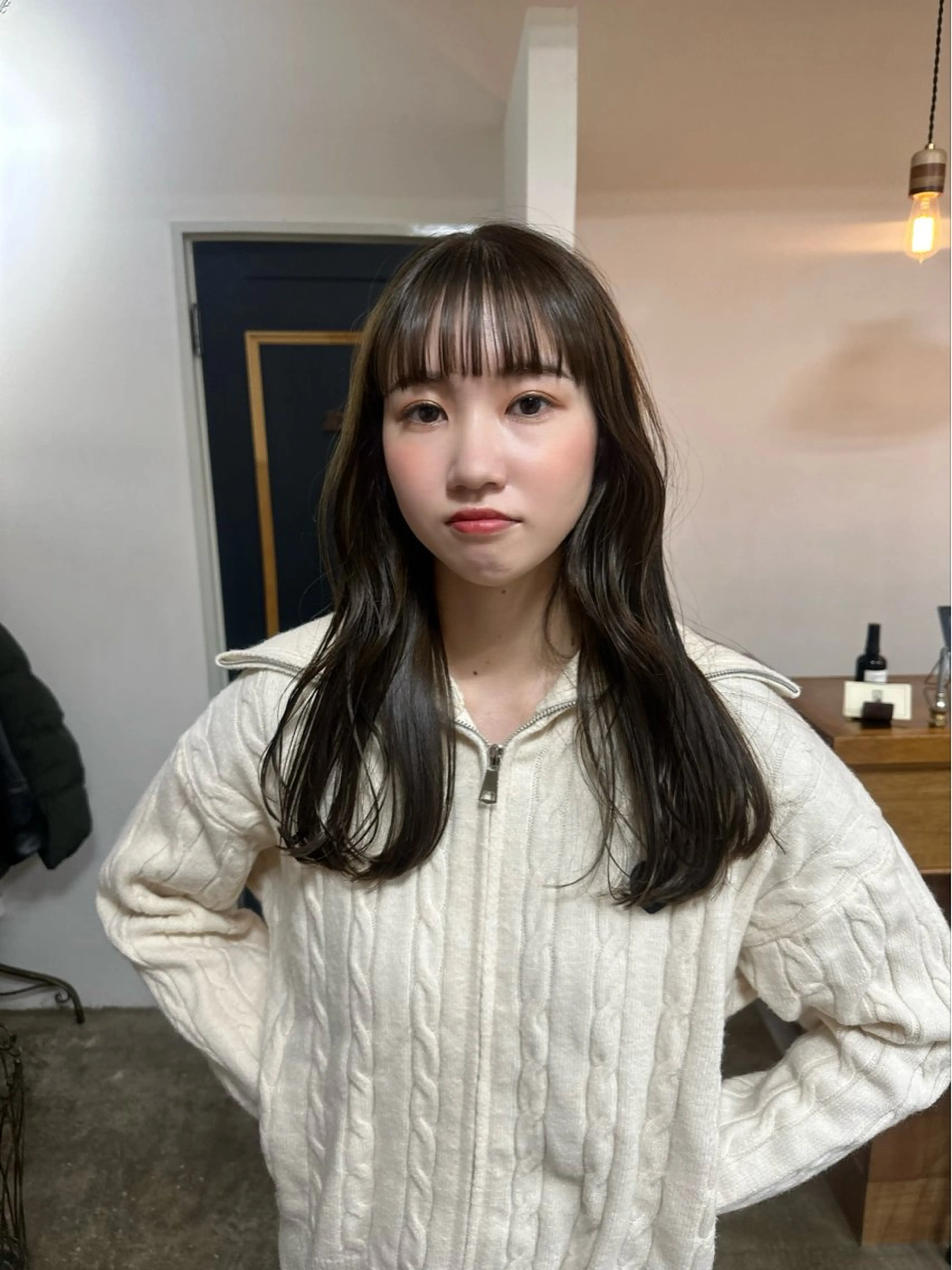 セミロング ヘアカラー NAGISA 🎀カットモデル🎀のヘアスタイル