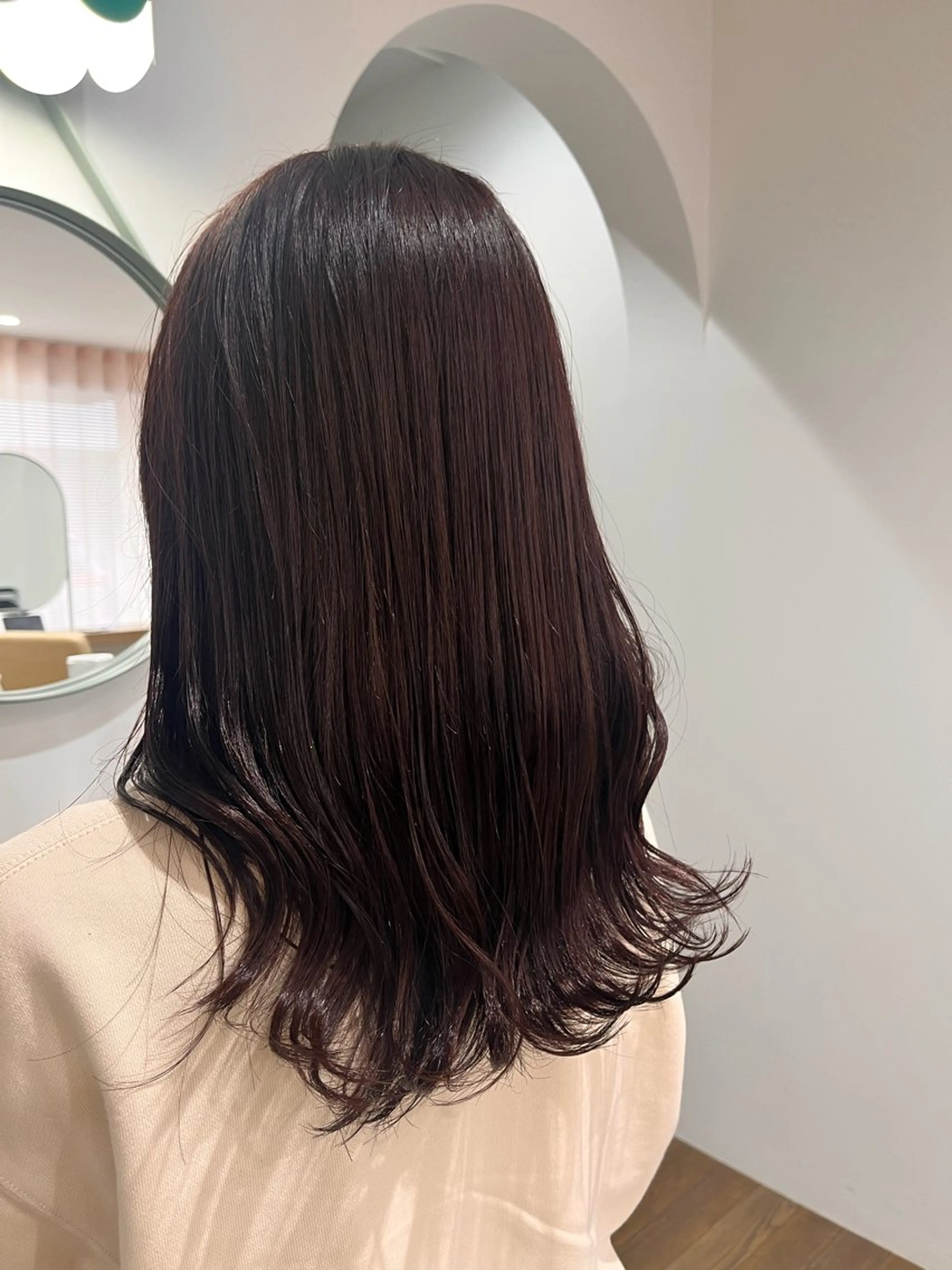 ロング カラー ヘアカラー トリートメント 武村美咲/ 暖色/艶カラーのヘアスタイル