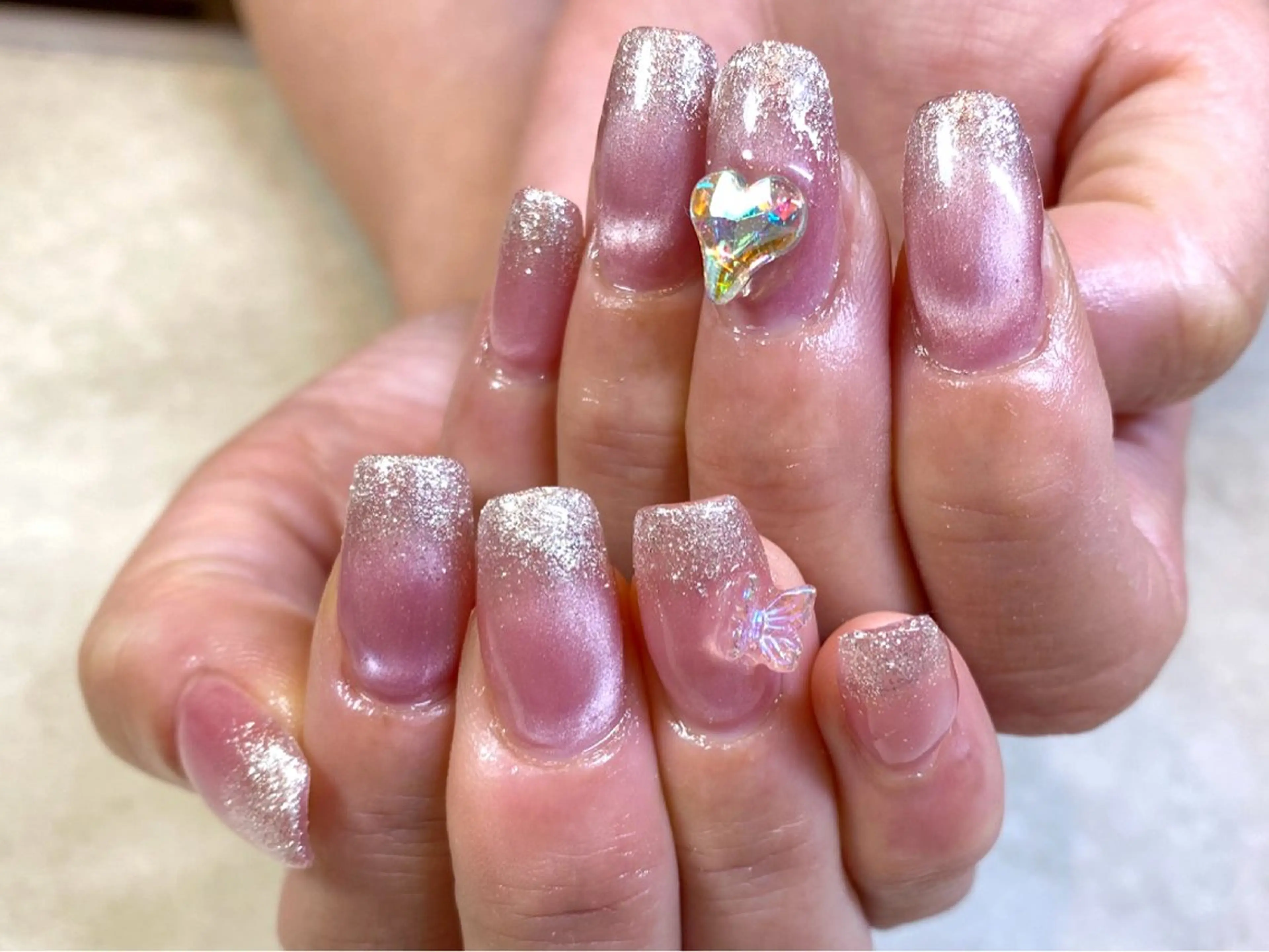 ネイル ラメ(グリッター) マグネットネイル ハンドネイル Nail  R 🌸Noriのネイルデザイン