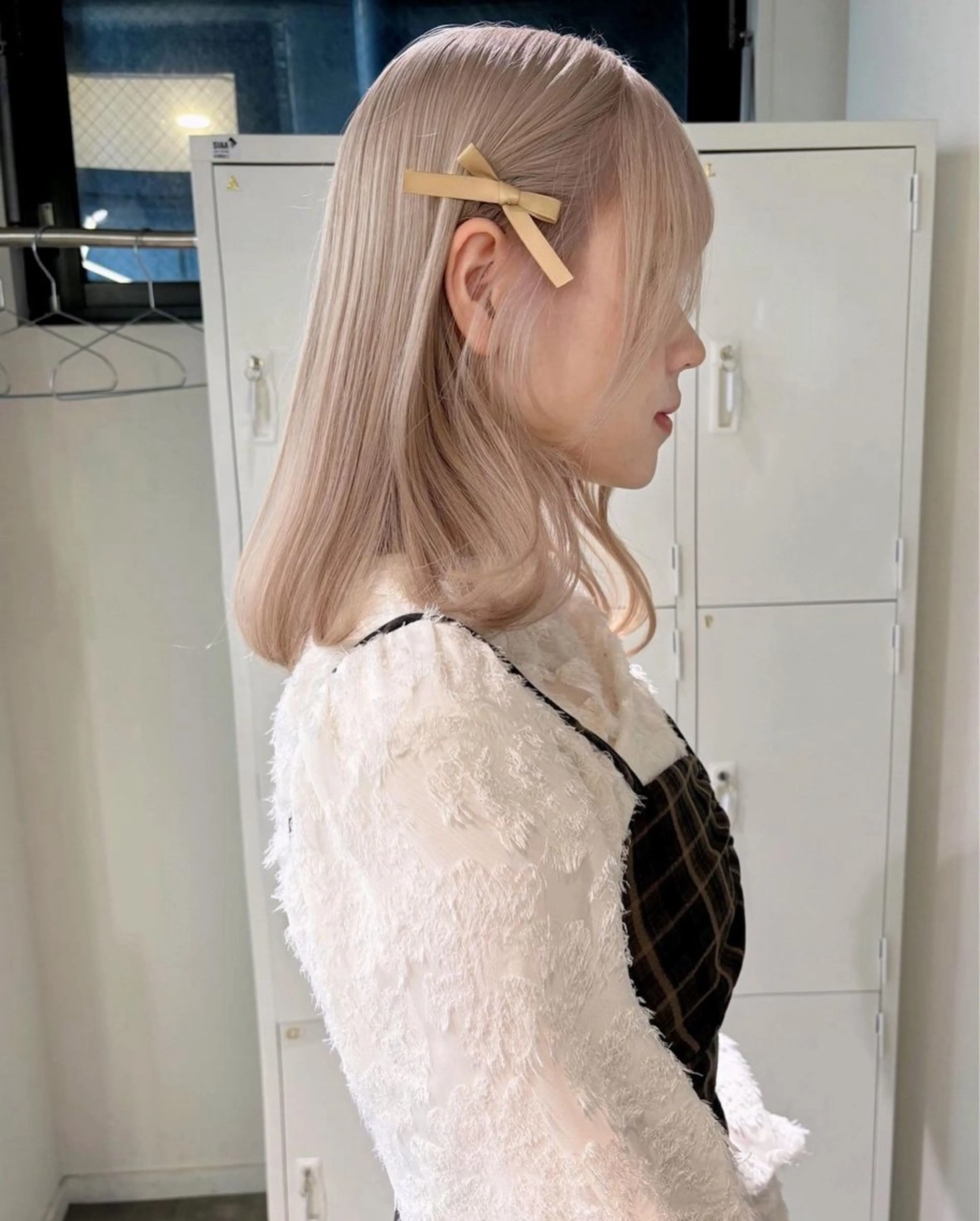ミディアム 梅田無料カットモデル りんくのヘアスタイル