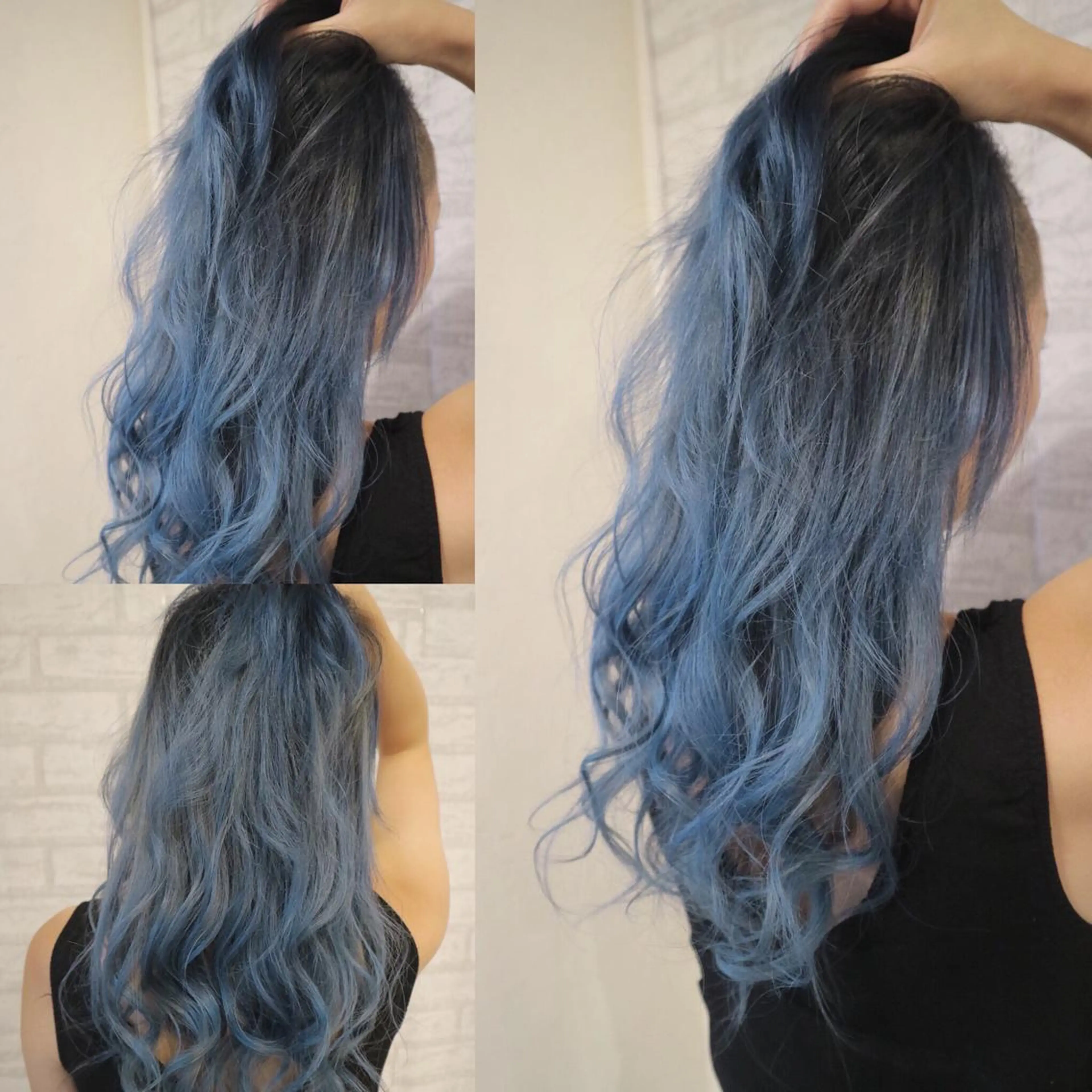 セミロング カラー ブルーカラー ブルージュ ヘアカラー JIL BLAN 京都のヘアスタイル