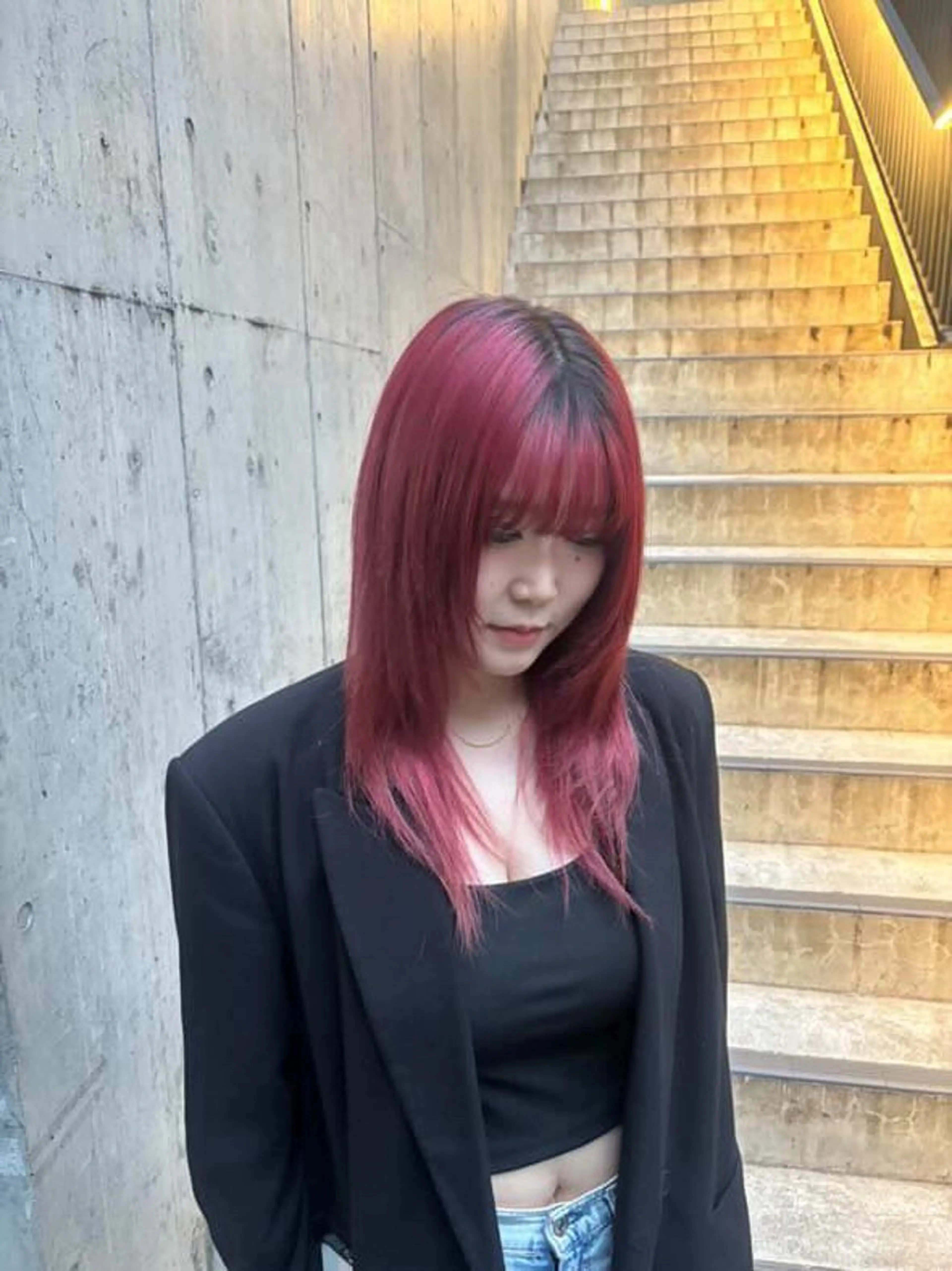 【明るくしたい方必見】ダブルカラー（ブリーチあり）➕カットの写真