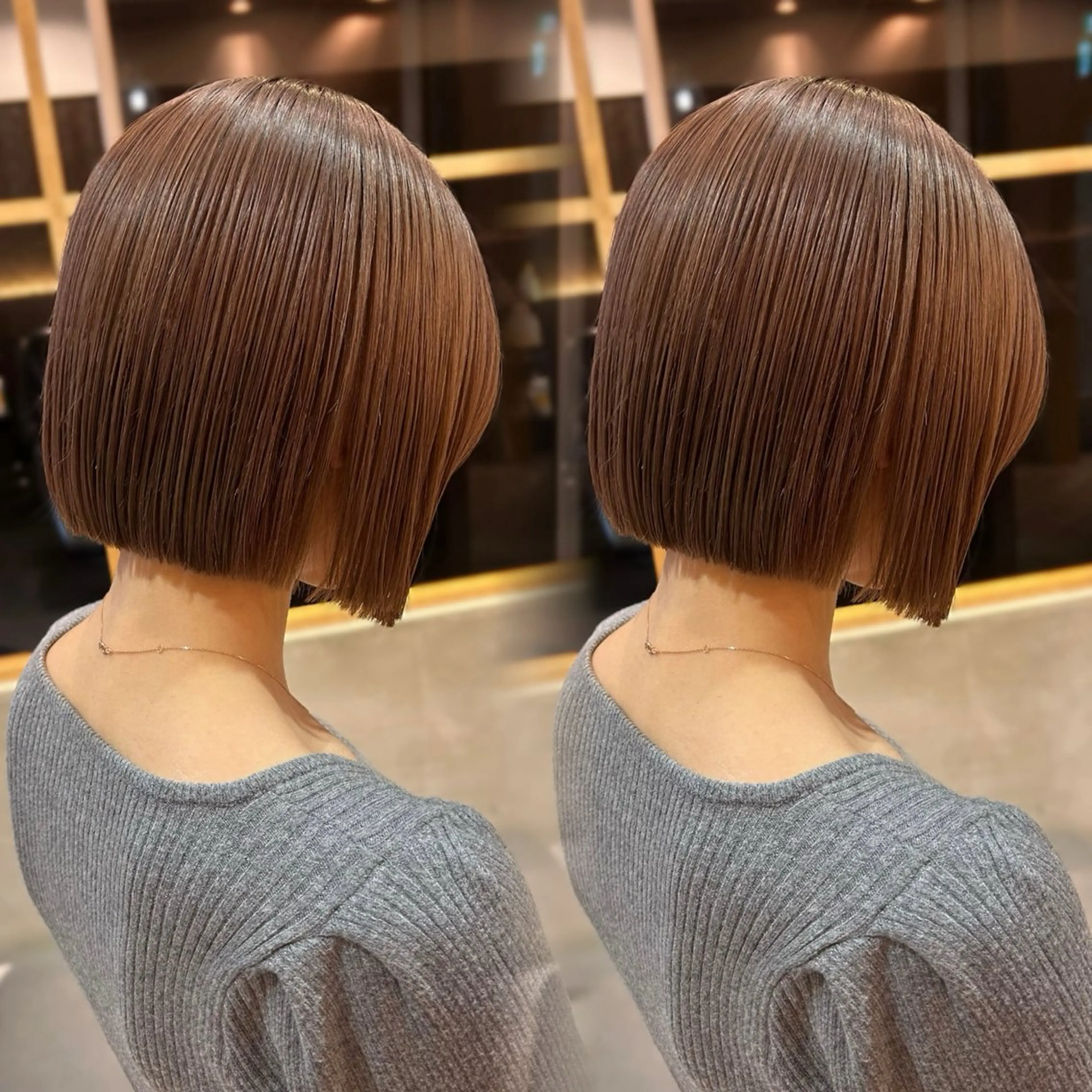 ショート カラー ベージュカラー 透明感カラー ボブ このか/似合わせ/ 透明感/ダブルカラーのヘアスタイル