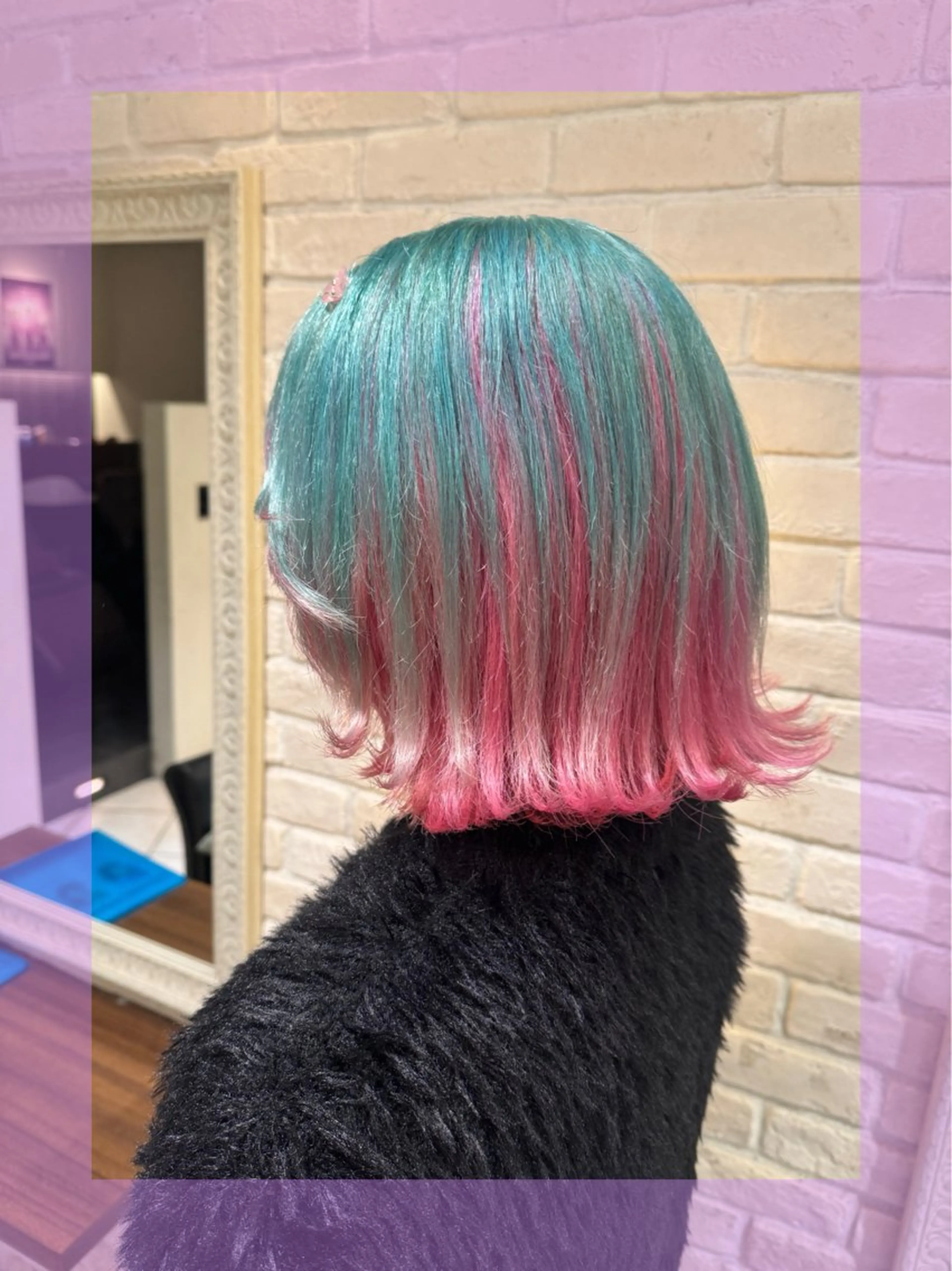 ミディアム カラー ヘアアレンジ ヘアカラー 🦄ブリーチ💜エク ステ💜MIU🦄のヘアスタイル