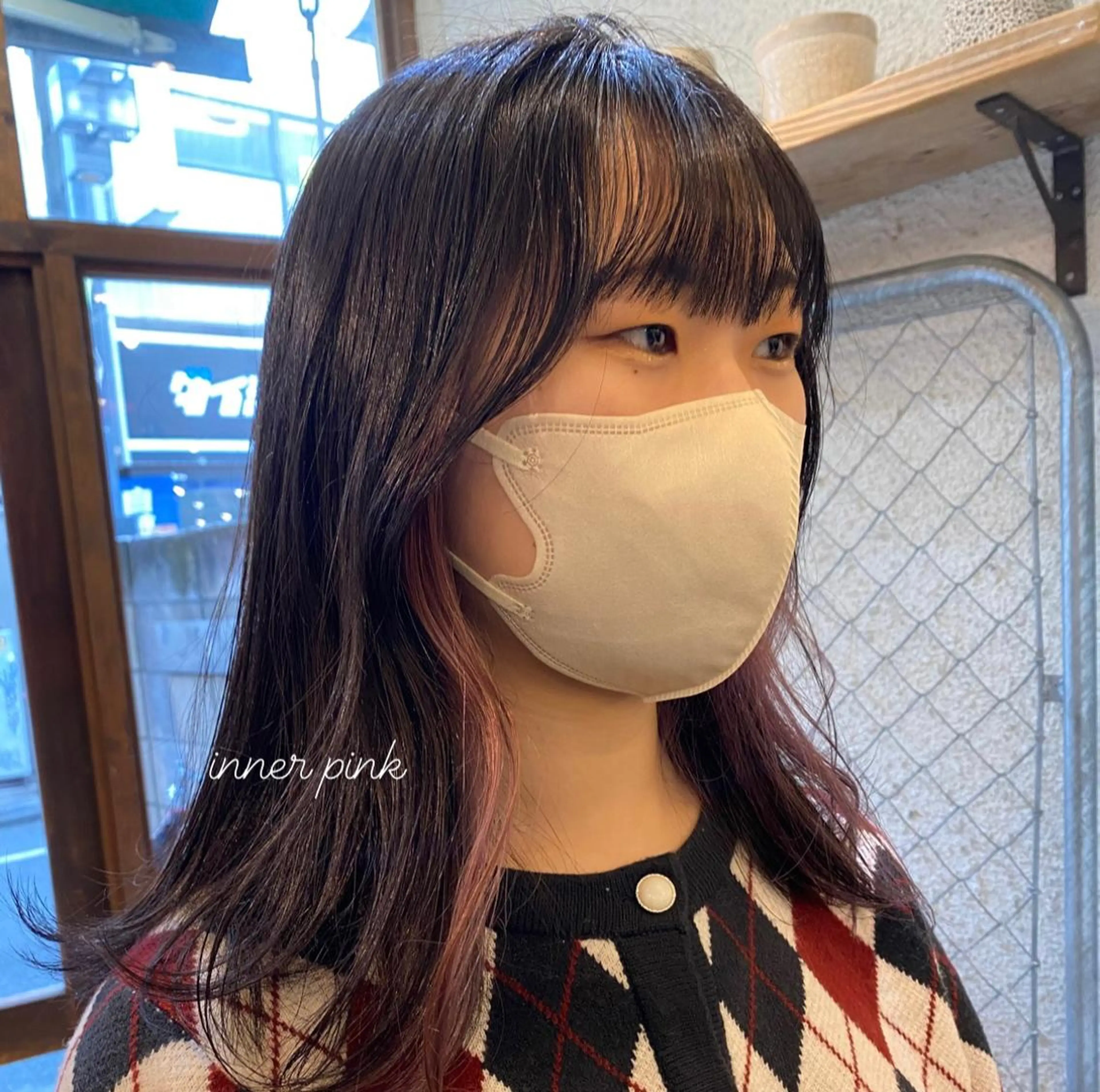 セミロング カラー ヘアアレンジ カット ヘアカラー トリートメント ヘッドスパ ヘアセット 押切 響 のヘアスタイル