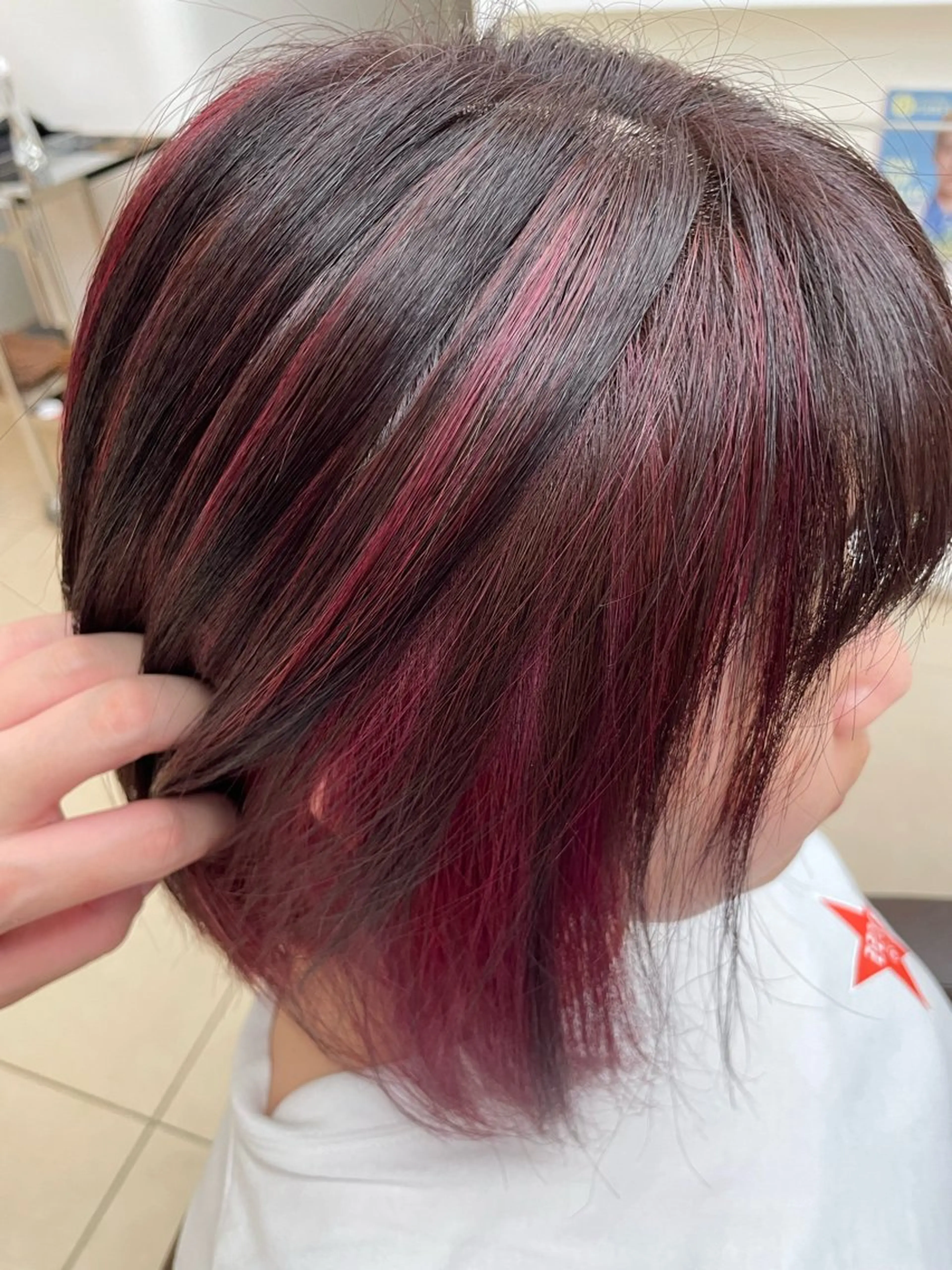 カラー ハイライトカラー インナーカラー ピンクカラー MINDS LINO Reinaのヘアスタイル