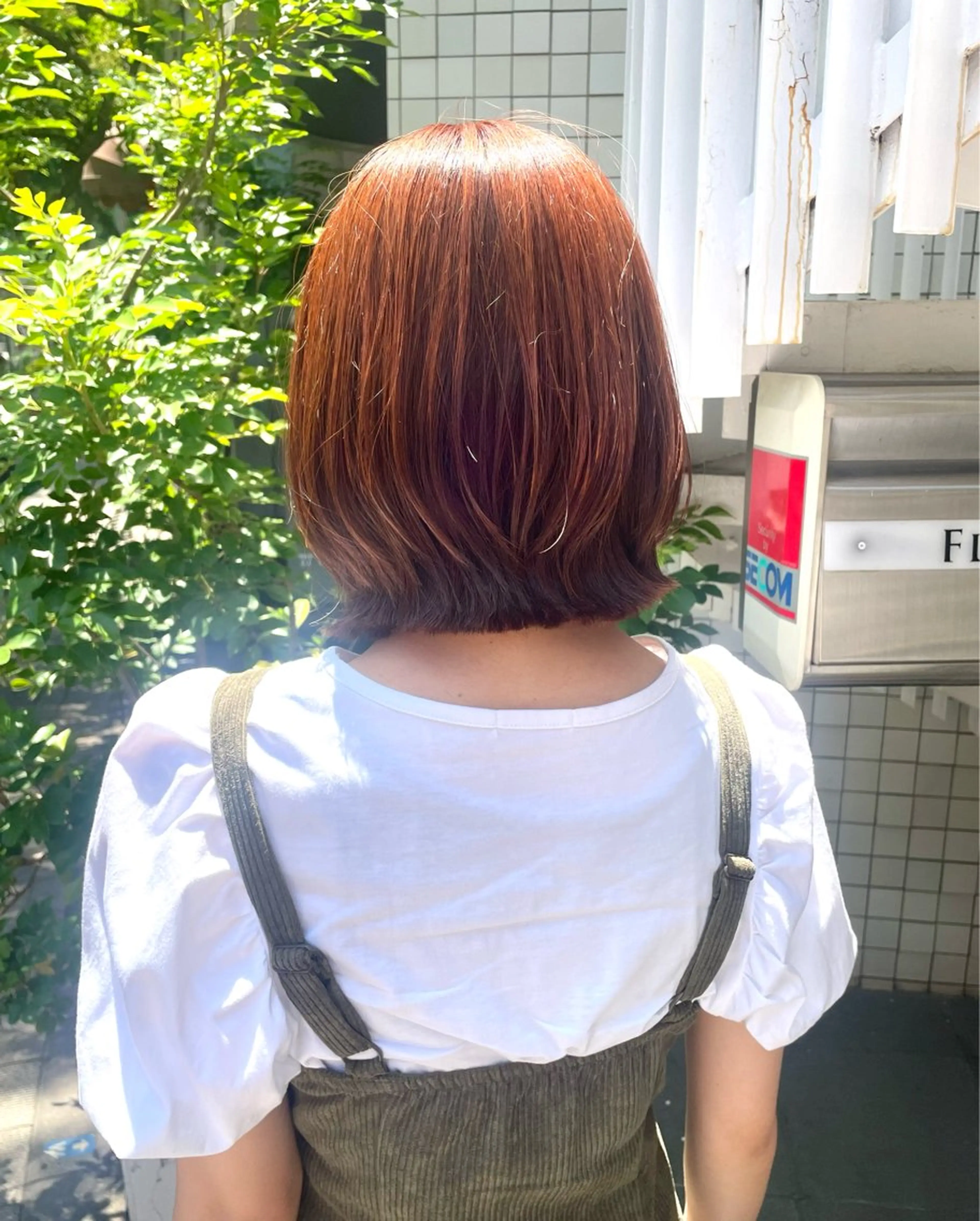 ミディアム カット ヘアカラー ボブ/ハイトーン /KANOのヘアスタイル