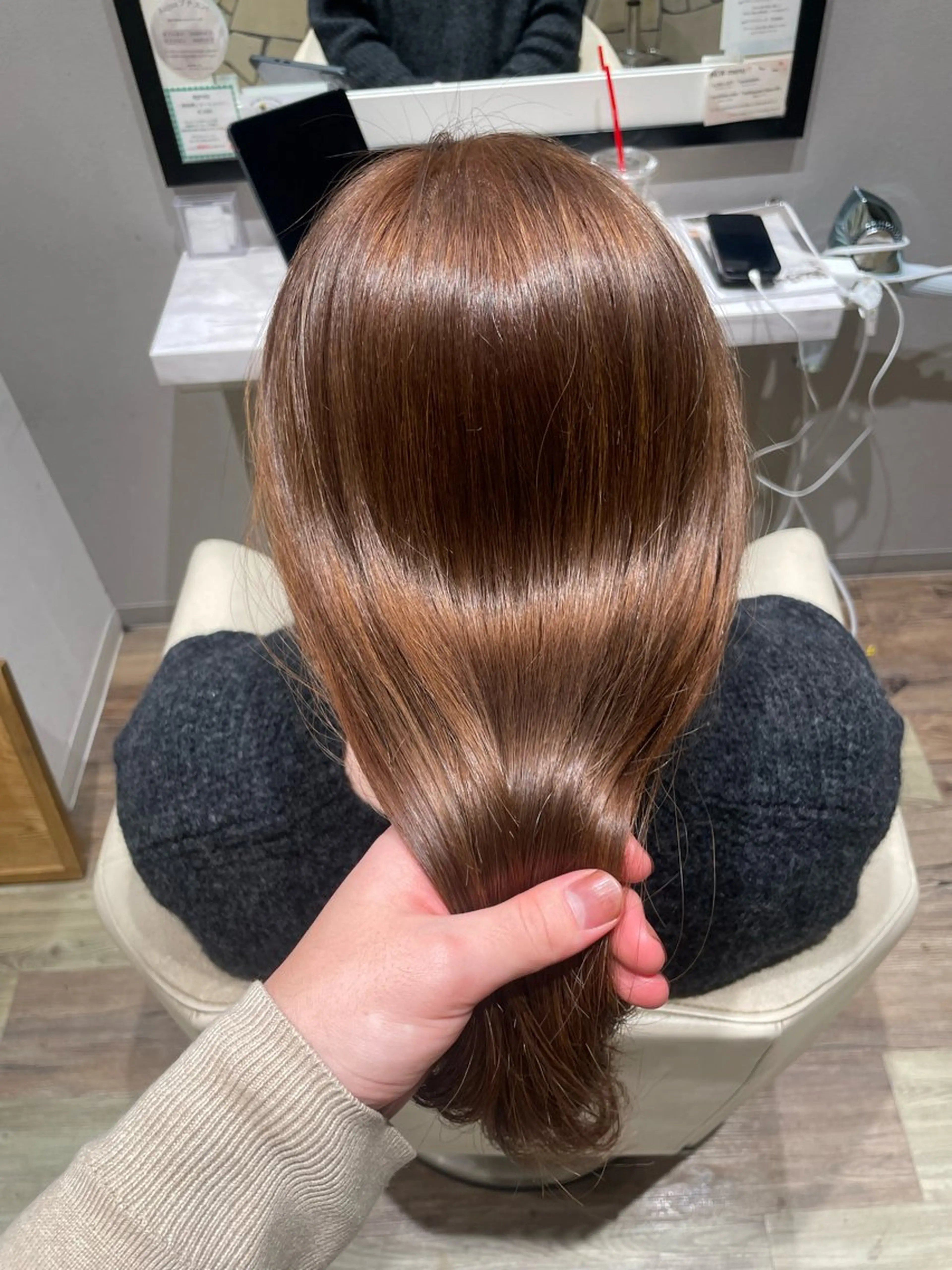 ロング カラー ブリーチ ダブルカラー ブリーチなしカラー カット ヘアカラー トリートメント k-twoたき✨艶感 カラー／美髪矯正のヘアスタイル