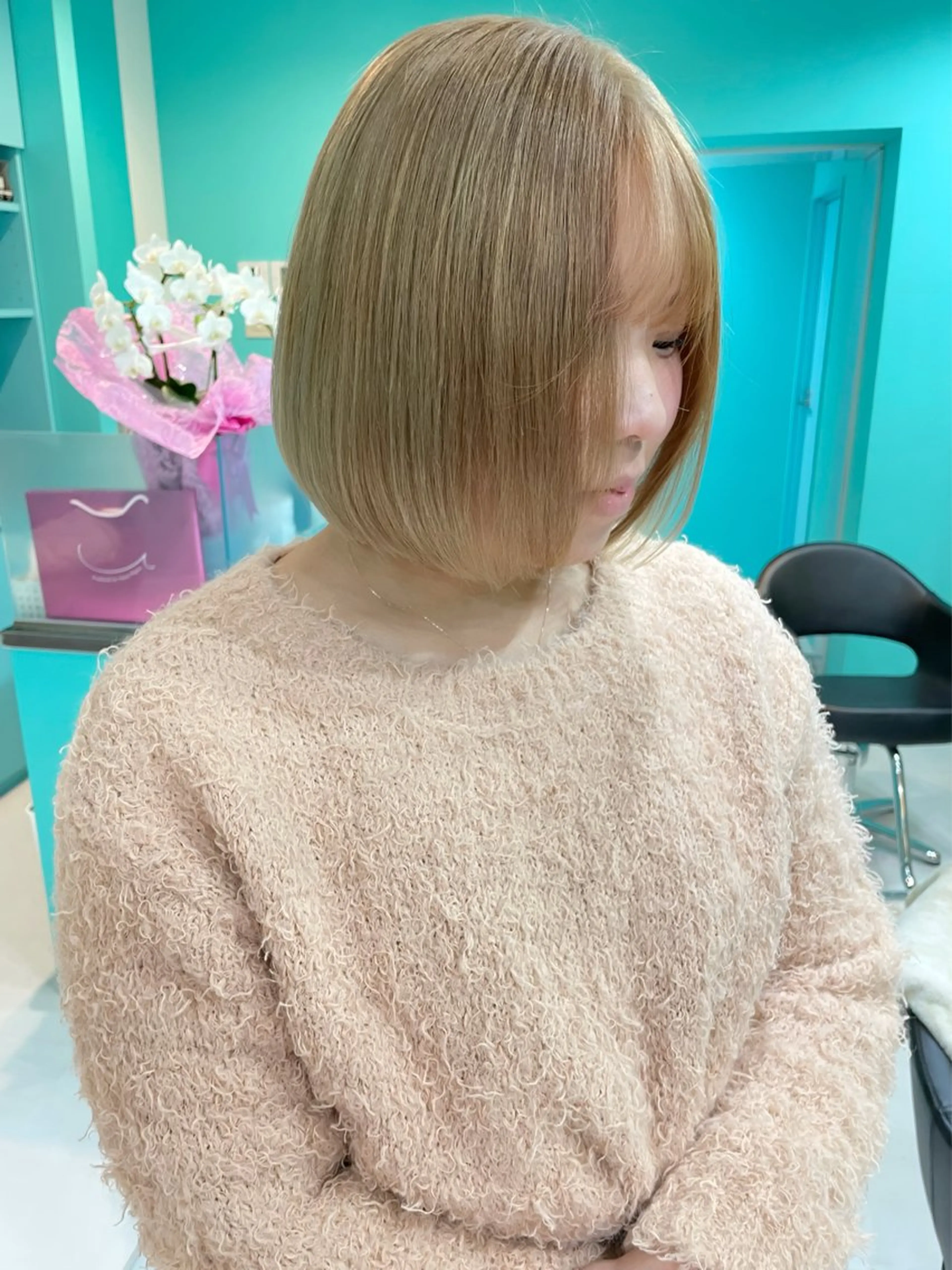 ショート プルエクステ ボブ エクステ ショートヘア トリートメント カット ヘアカラー 💫ダブルカラー💫 池袋西口・泡渕✂️のヘアスタイル