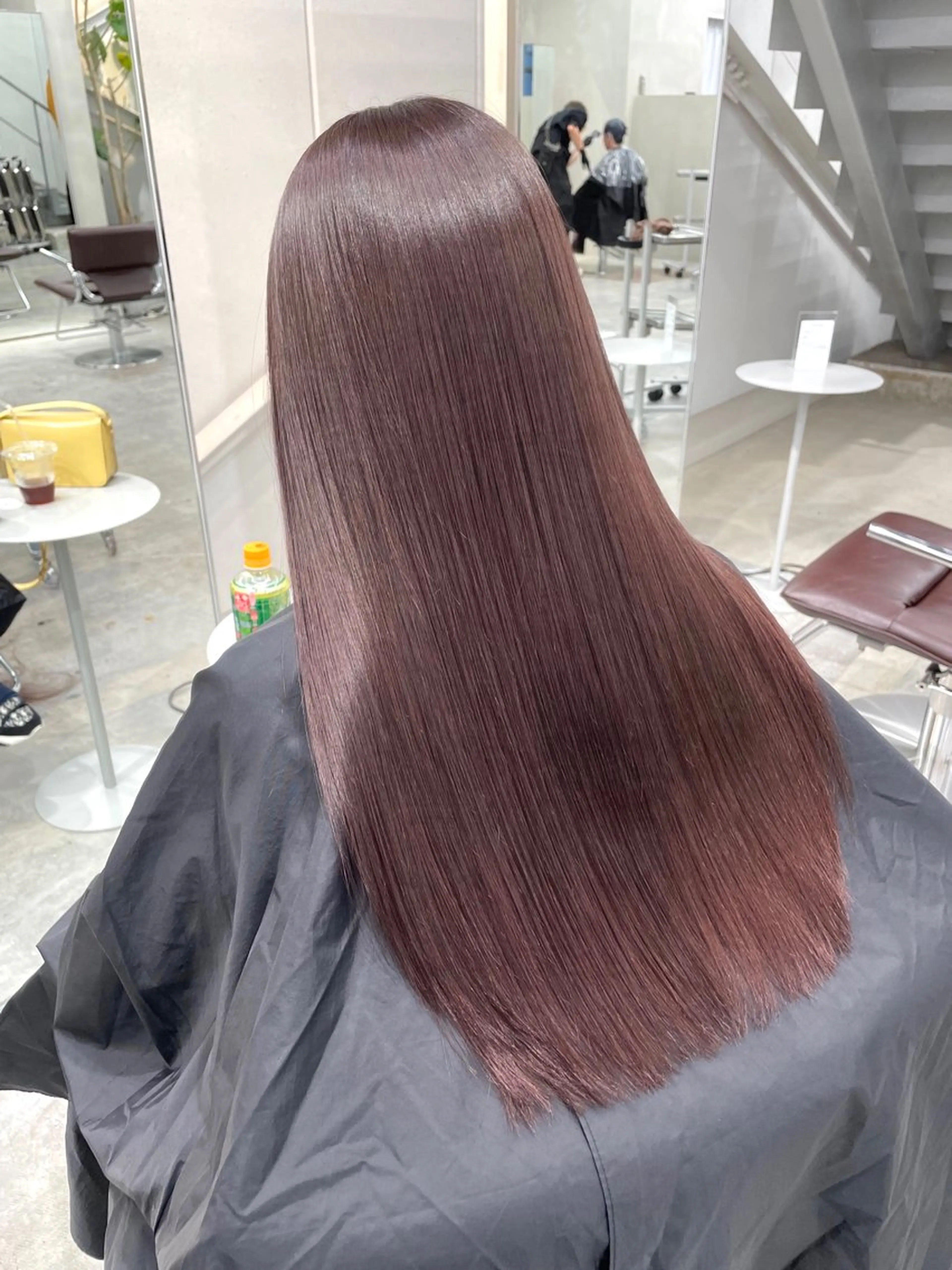 ロング カラー ヘアアレンジ カシス 透明感カラー ピンクカラー トリートメント the path shogo🌻のヘアスタイル