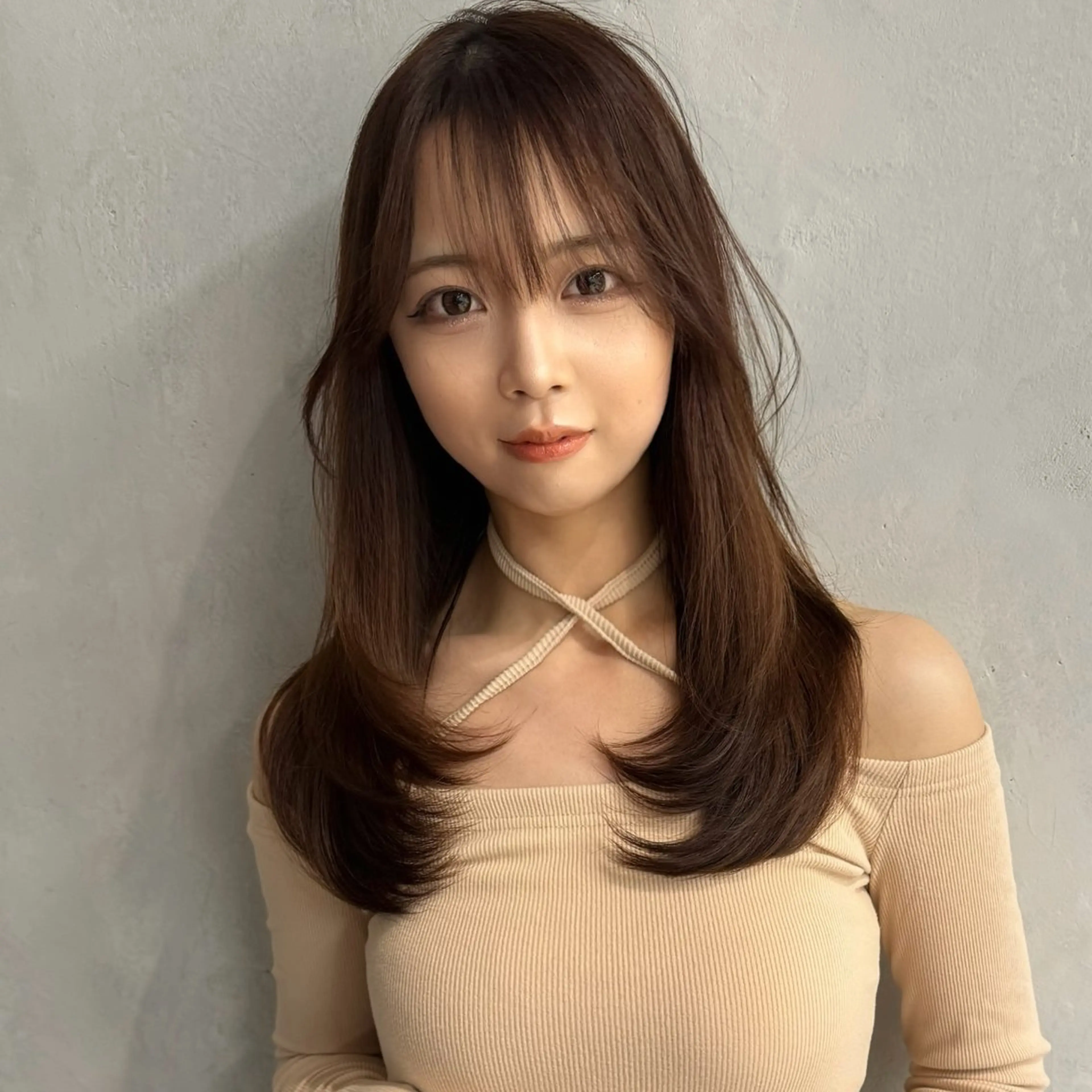 セミロング カラー カット 縮毛矯正 トリートメント SALOWIN RayⅡ銀座店所属・本場の韓国ヘア 🇰🇷 中尾 崇人のヘアスタイル