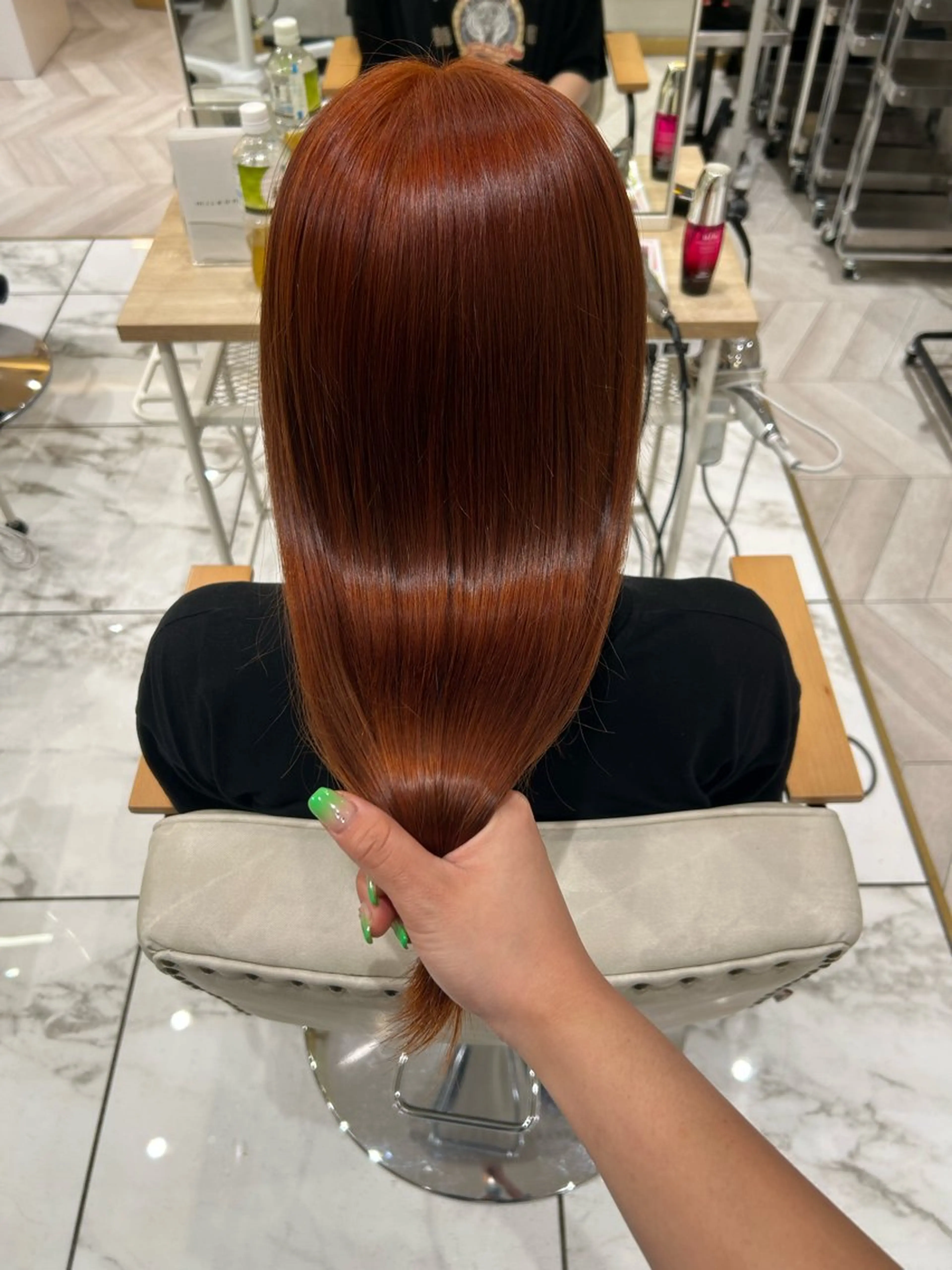 ロング ヘアカラー トリートメント 🇰🇷韓国スタイル /束間まつげ🎀ミキのヘアスタイル