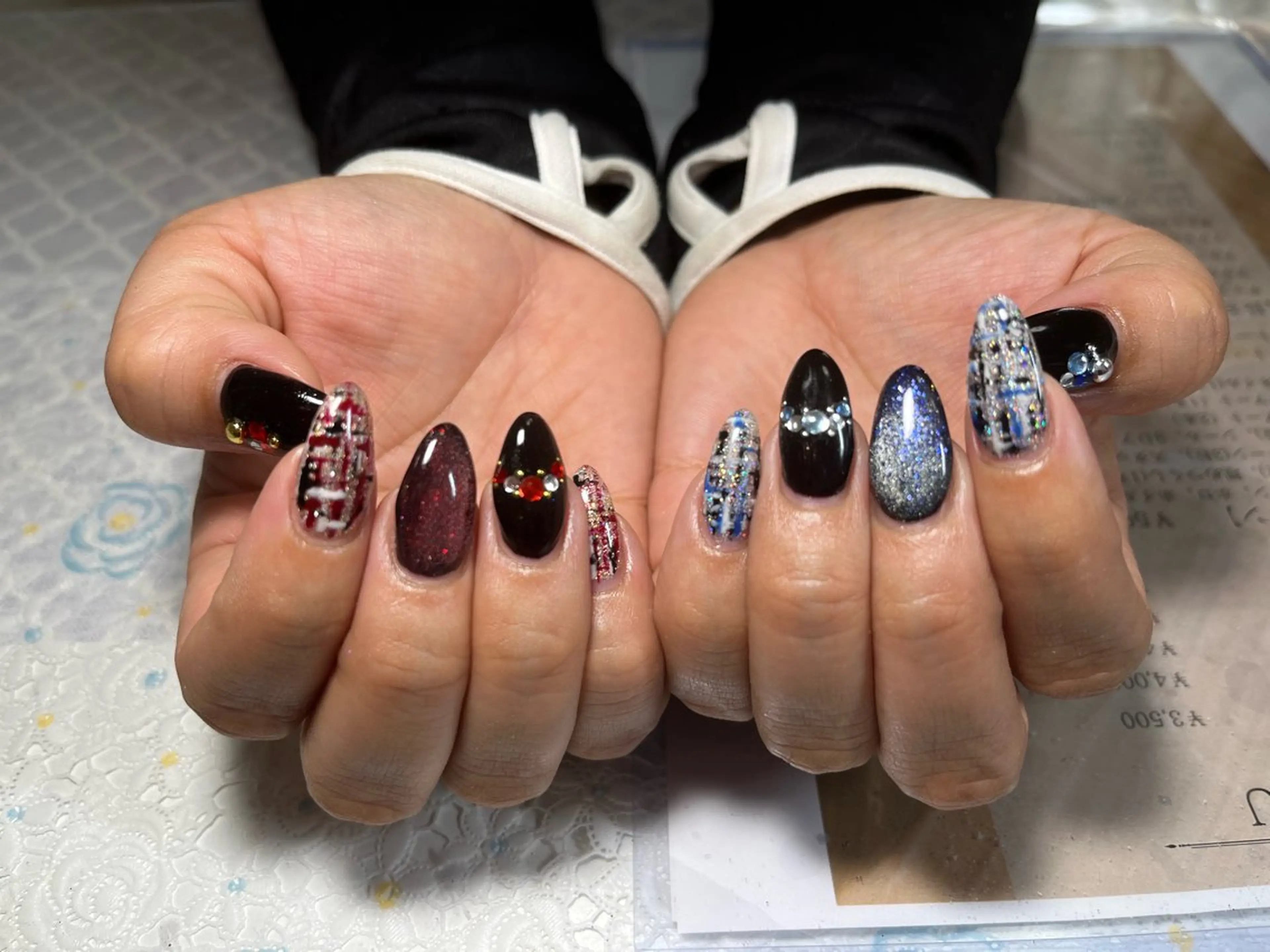 ネイル ツイードネイル plaisir所属・島袋 plaisirのネイルデザイン