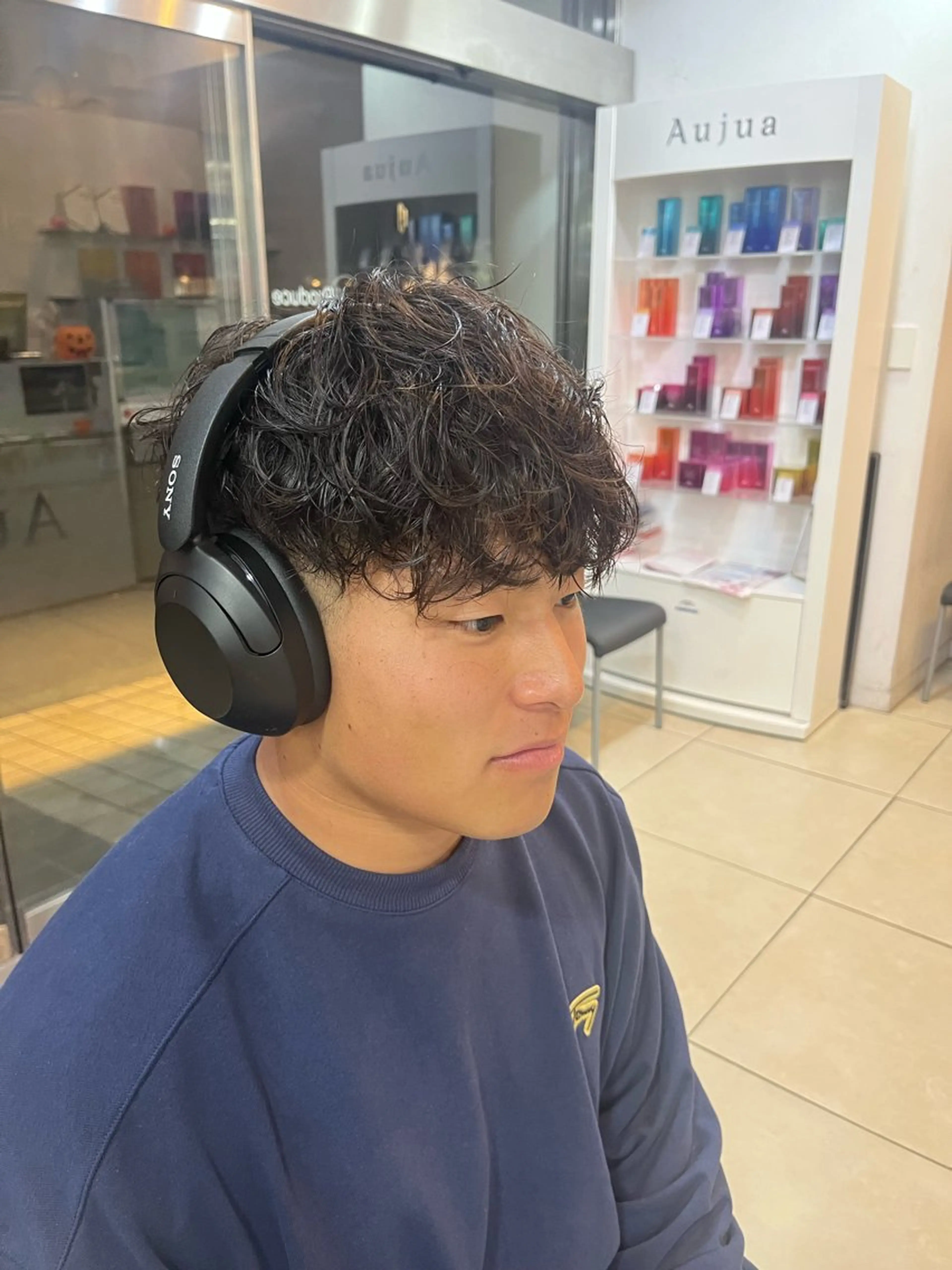 ショート パーマ メンズ スペインカール カット パーマ カルマ・ニュアンス パーマ　須田龍世のヘアスタイル