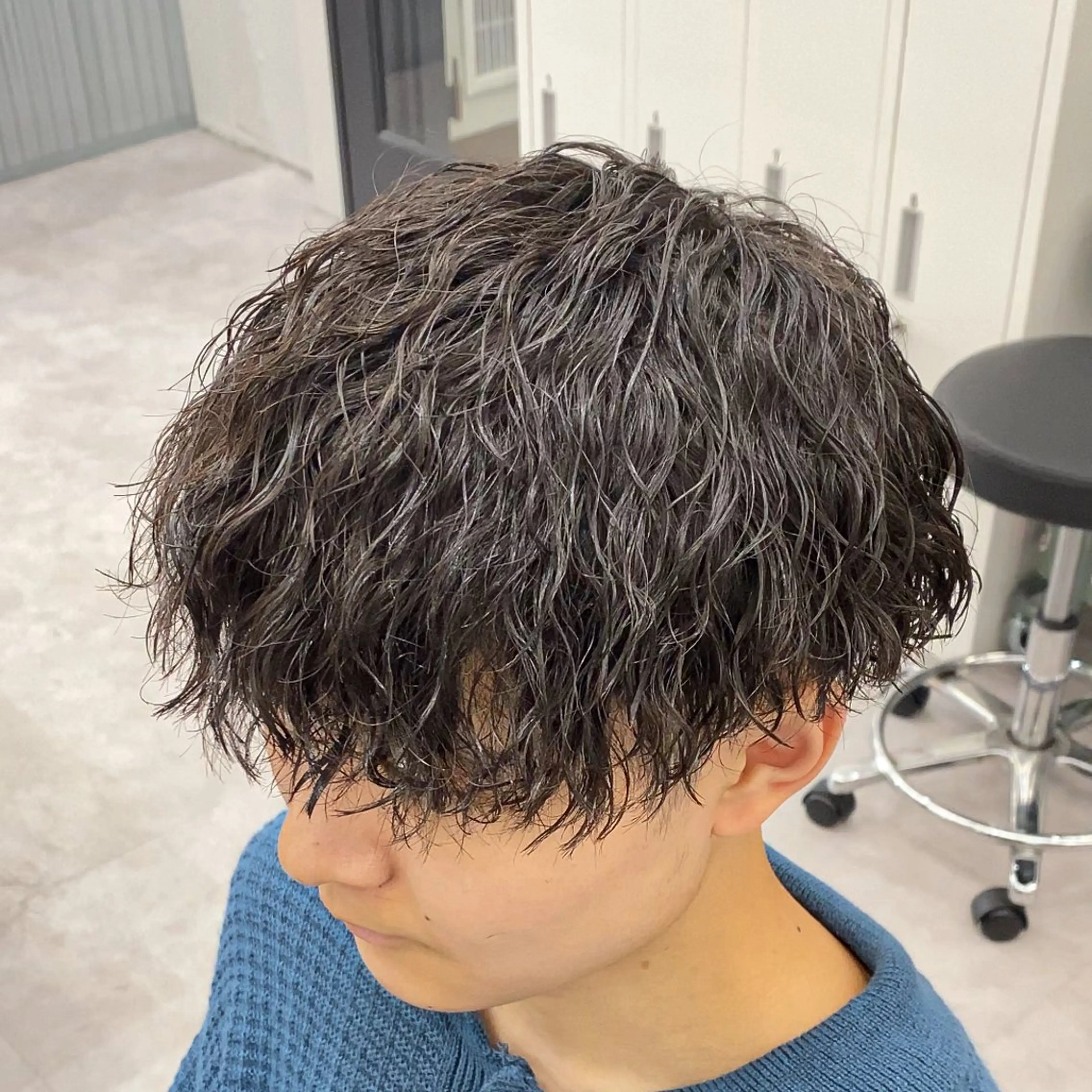 ショート パーマ メンズ カット パーマ メンズ特化LIBER 石川玲央のヘアスタイル