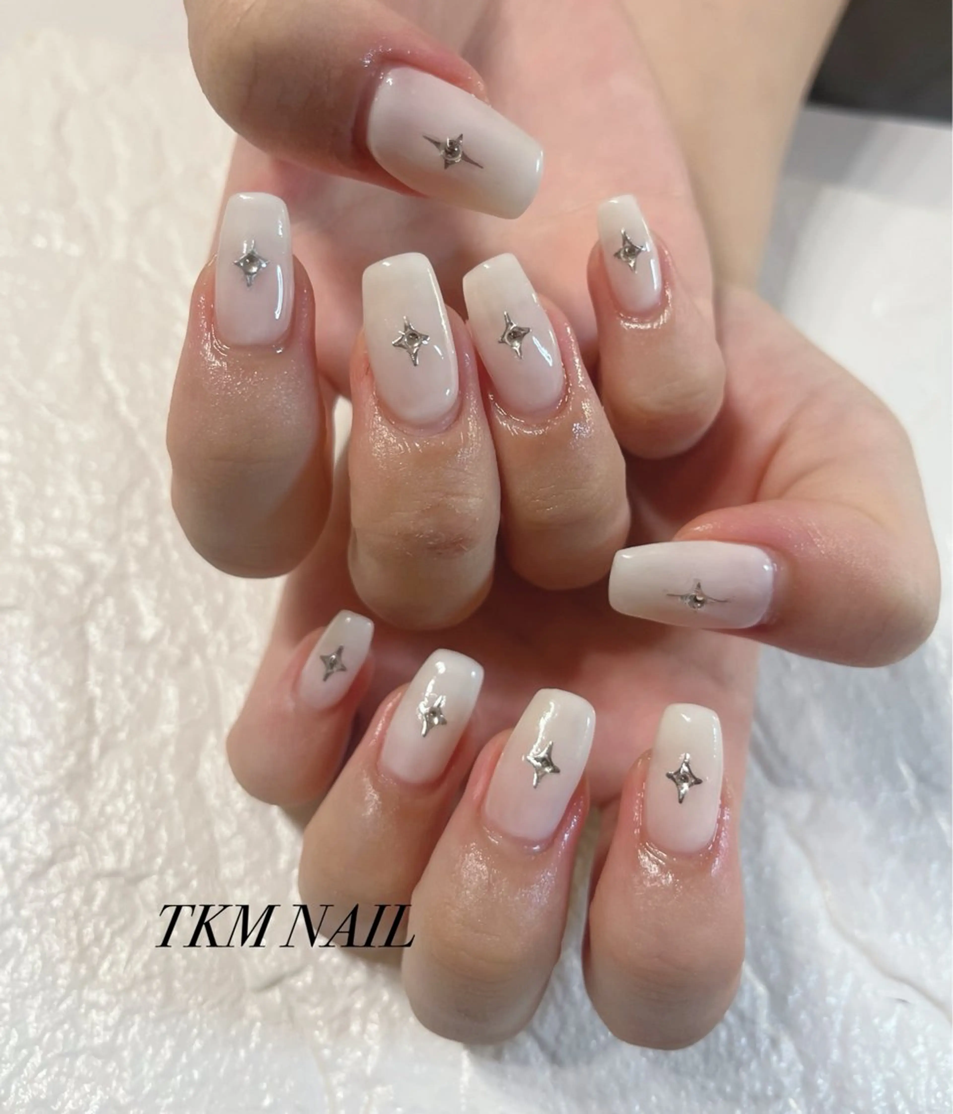ネイル ロングネイル シンプルネイル ______ TKM  NAILのネイルデザイン