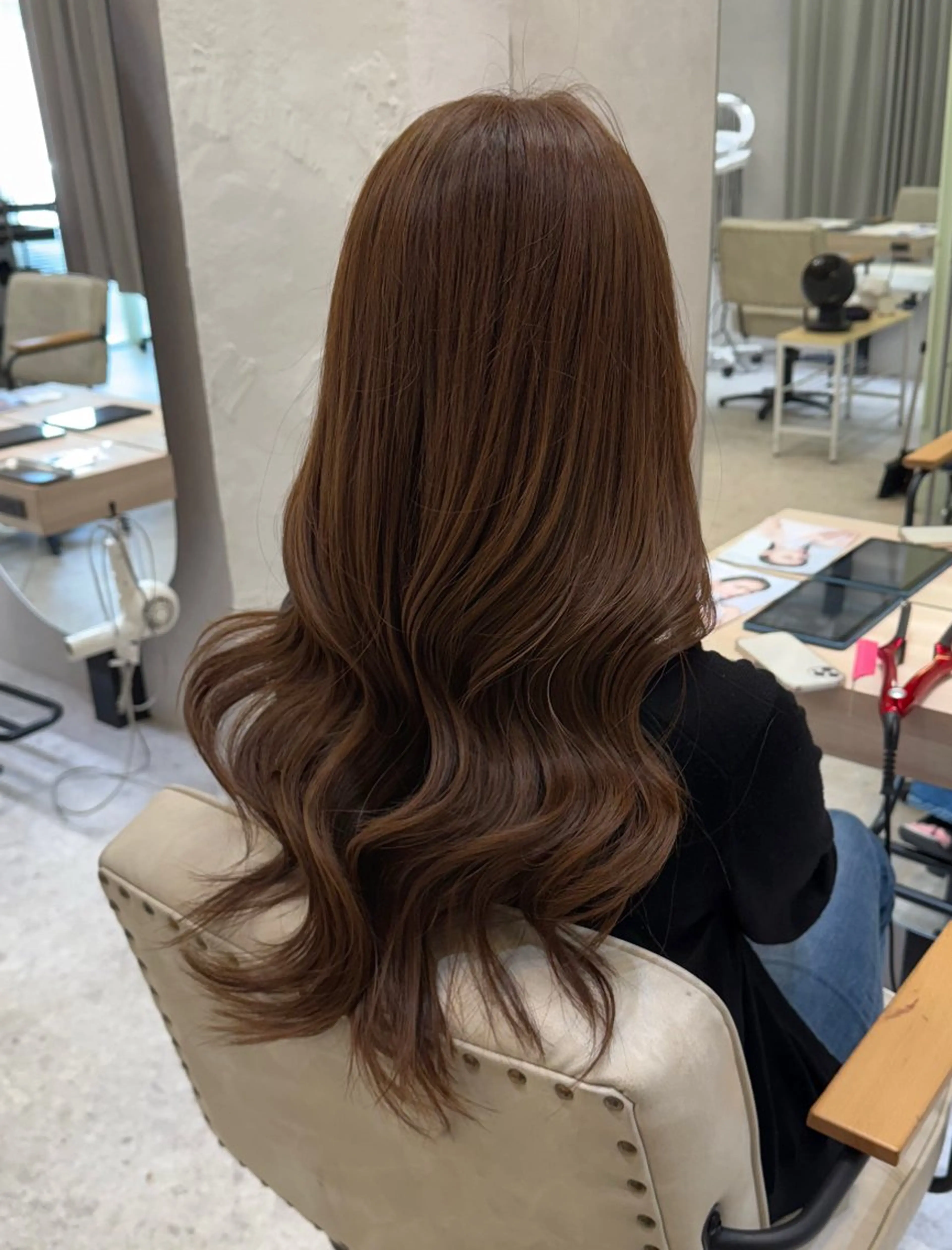 ロング カット ヘアカラー トリートメント 🇰🇷POCKET 宇根 幸恵🎀のヘアスタイル