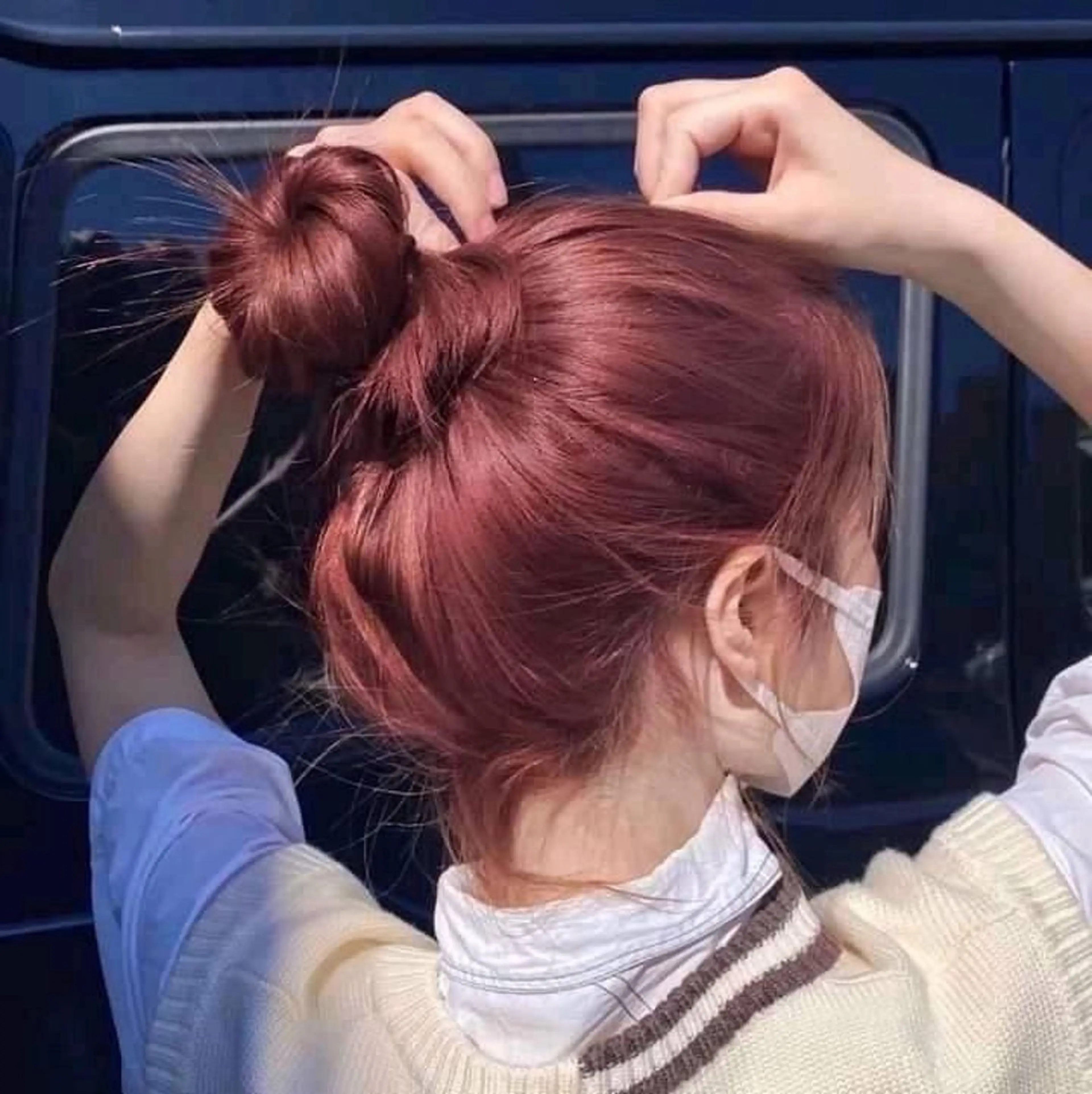 カラー ブリーチなし🍒中韓 /縮毛 つや髪🍒のヘアスタイル