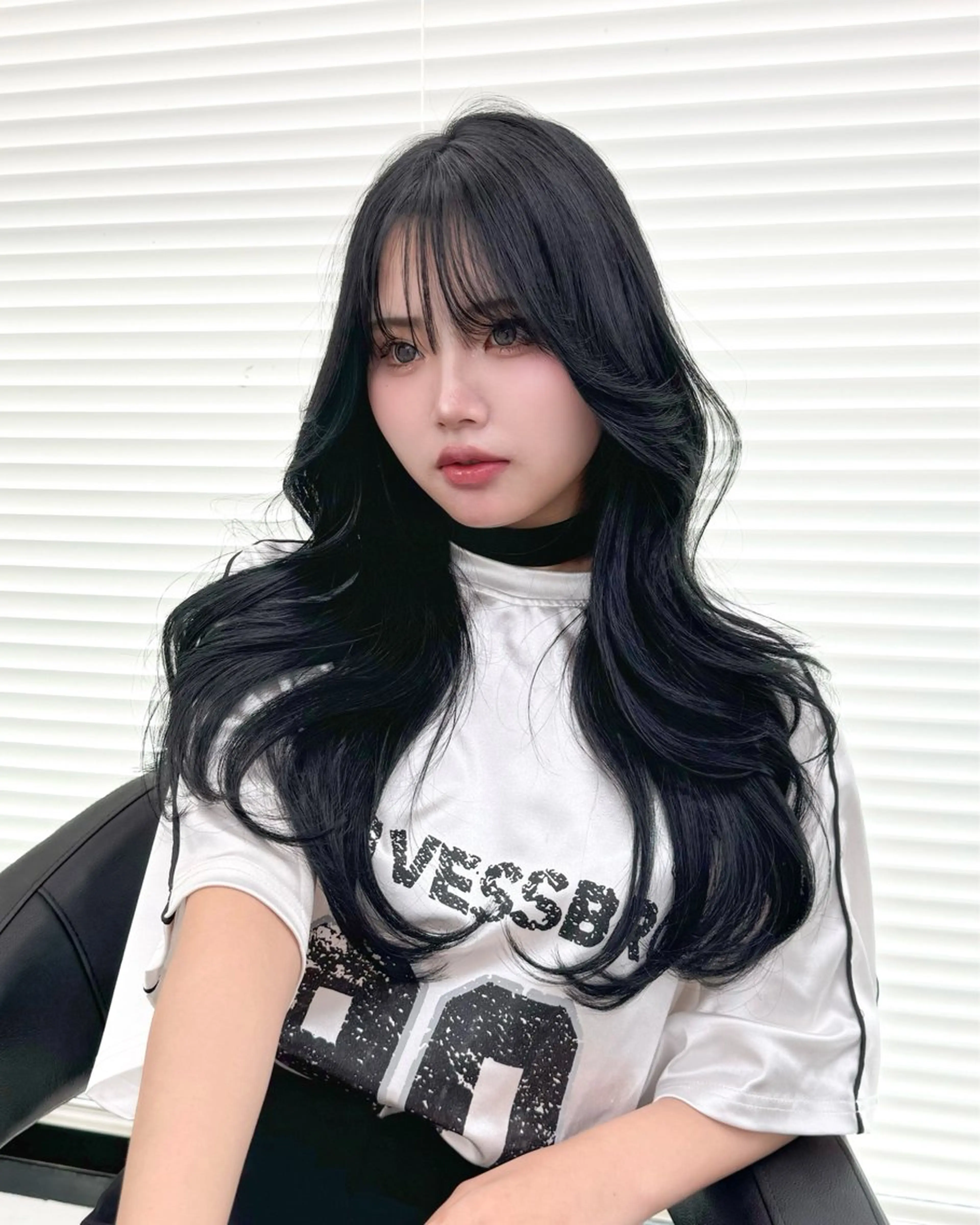 ロング カラー ハッシュカット ヨシンモリ 韓国風ヘア レイヤーカット ワンホンレイヤー 大人っぽ韓国レディ レイヤー🤍RIKUのヘアスタイル