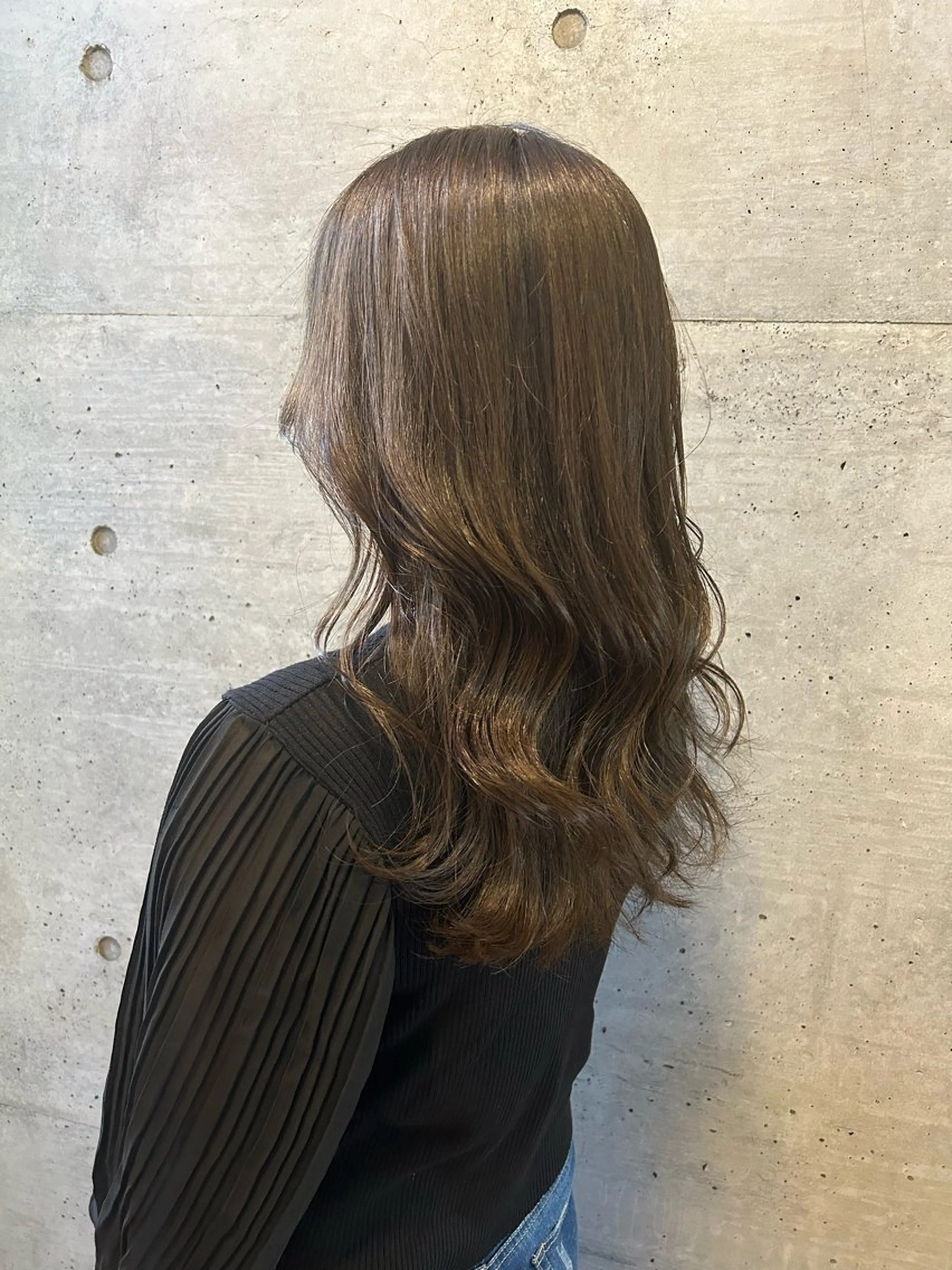 ロング カラー グレージュ オリーブグレージュ オリーブグレー 後藤紗英/髪質改善 /オリーブベージュのヘアスタイル