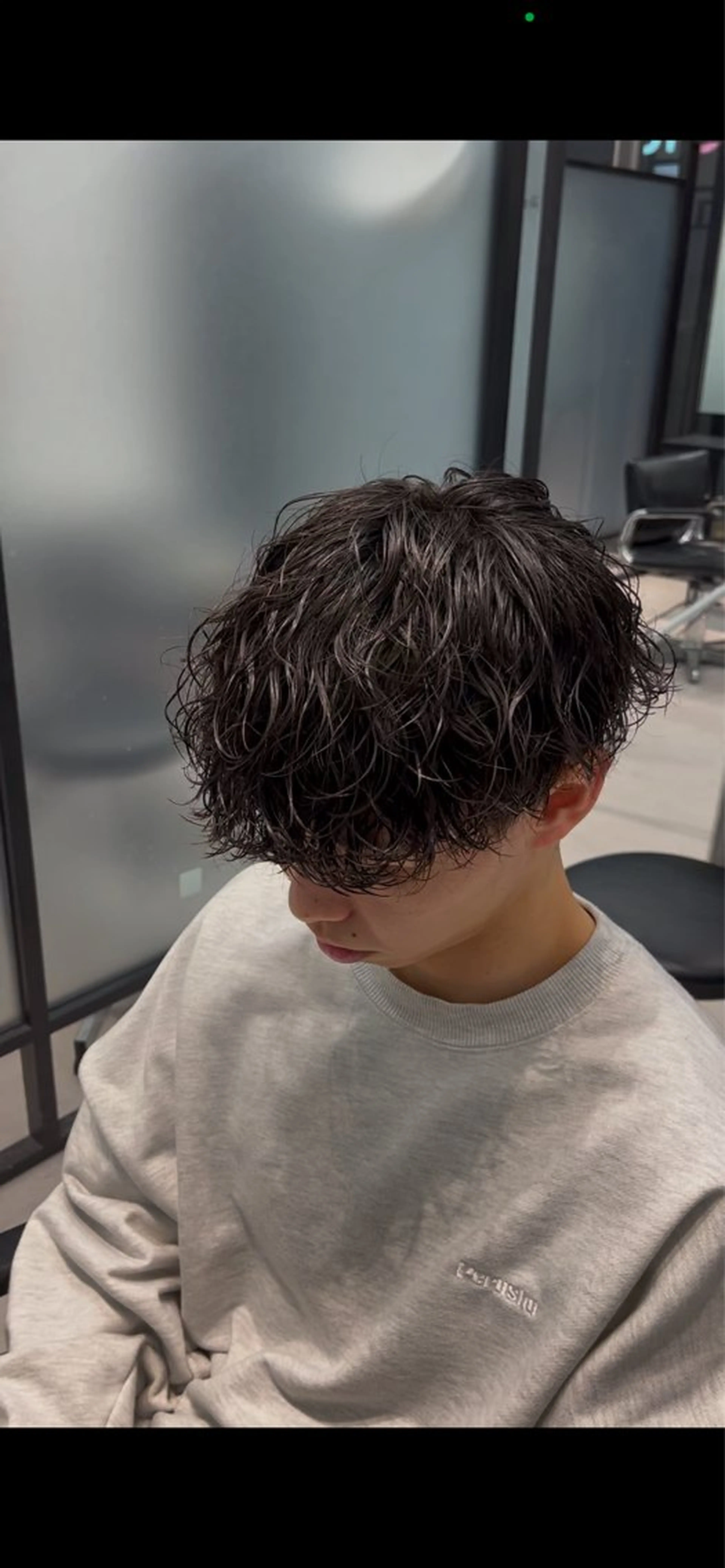 ショート パーマ メンズ メンズパーマ カット パーマ 心斎橋/メンズパーマ ブリーチ/ハイトーンのヘアスタイル