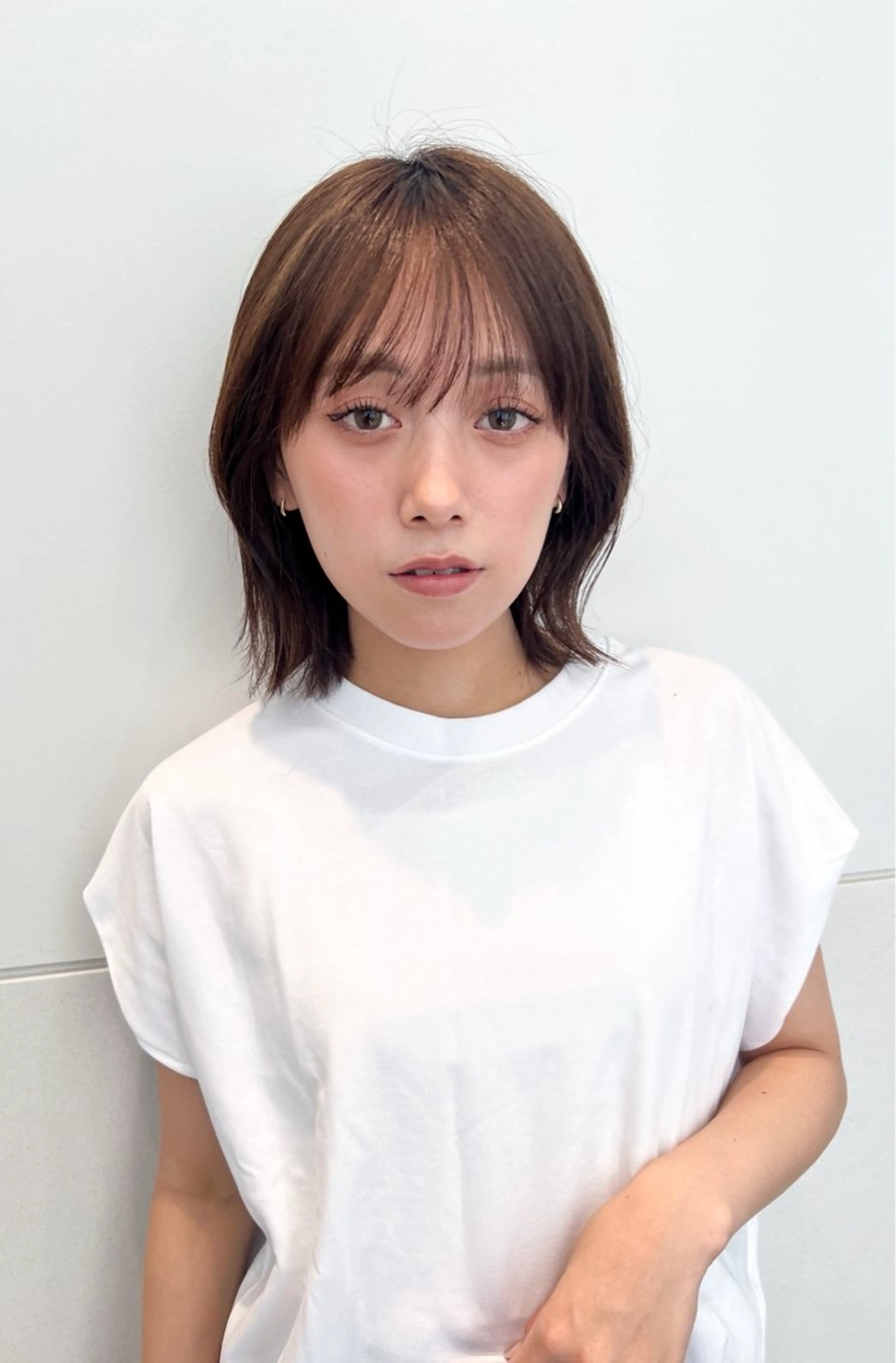 ミディアム ヘアカラー ヘッドスパ 縮毛矯正/髪質改善 カット/横山陸人のヘアスタイル