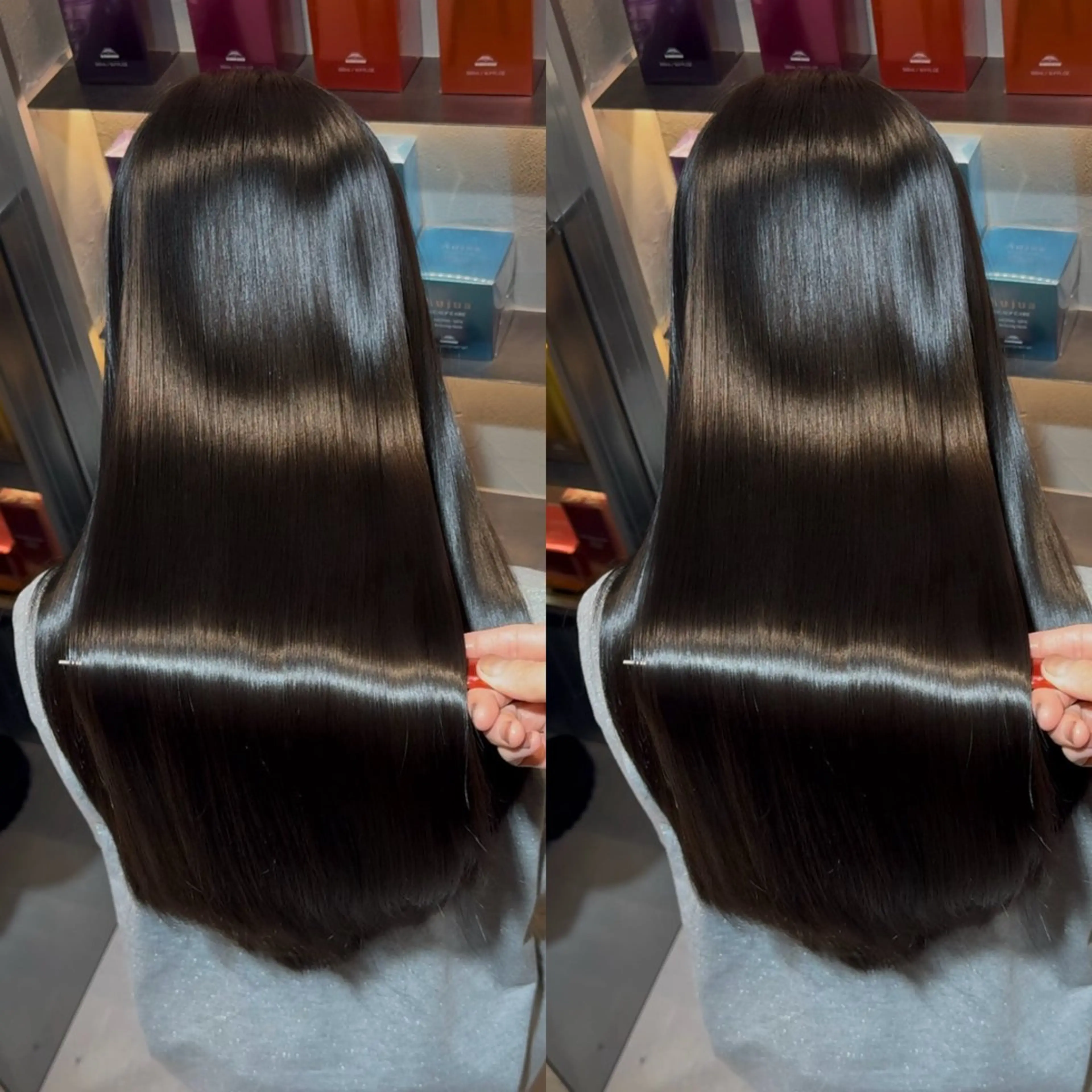 ロング カラー ブリーチ 髪質改善 縮毛矯正 トリートメント カット ヘアカラー トリートメント 髪質改善女性支持率 Ｎｏ．1💍yasuのヘアスタイル