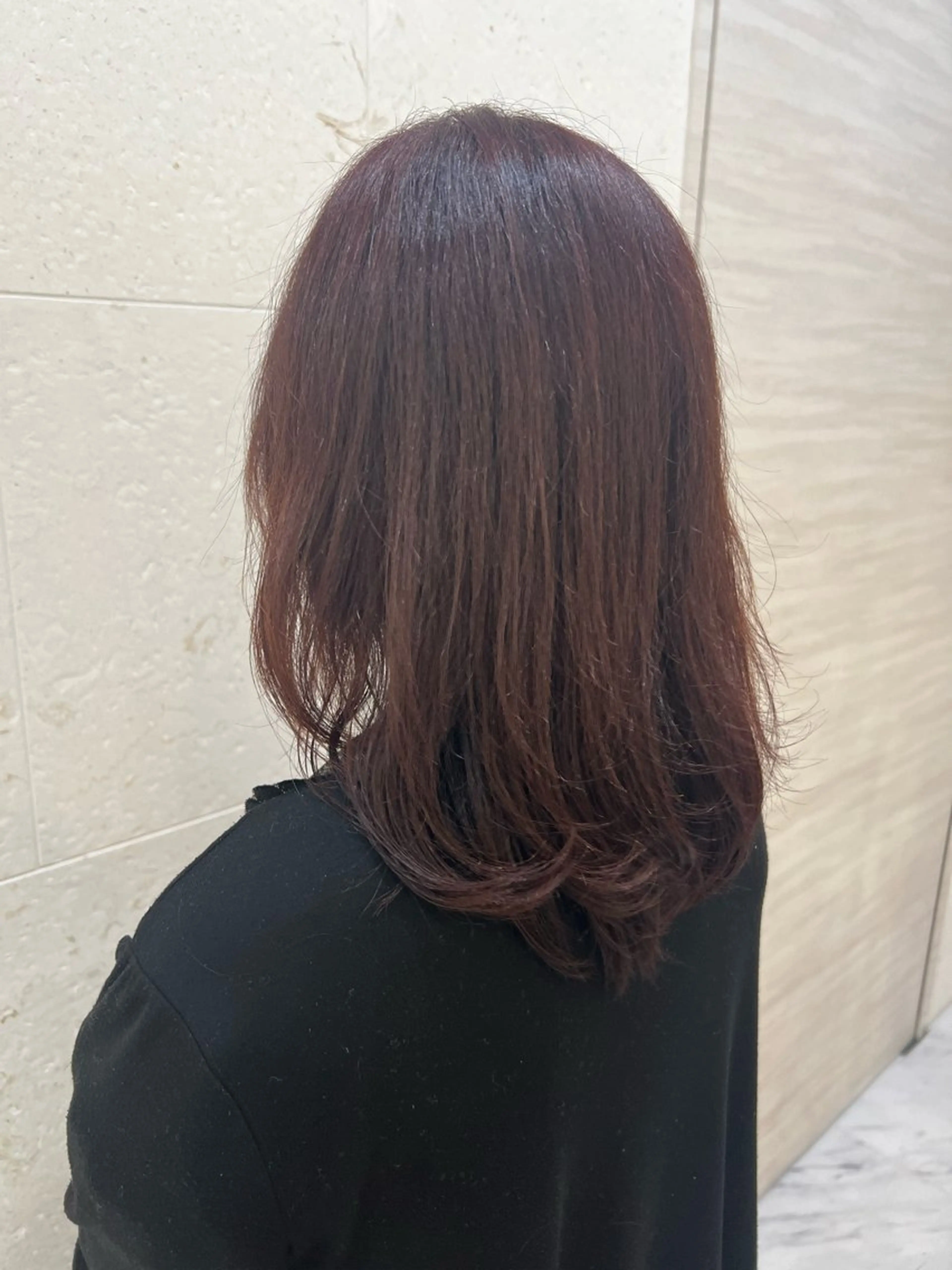 ミディアム カラー ピンクカラー ヘアカラー 鈴木 愛華のヘアスタイル