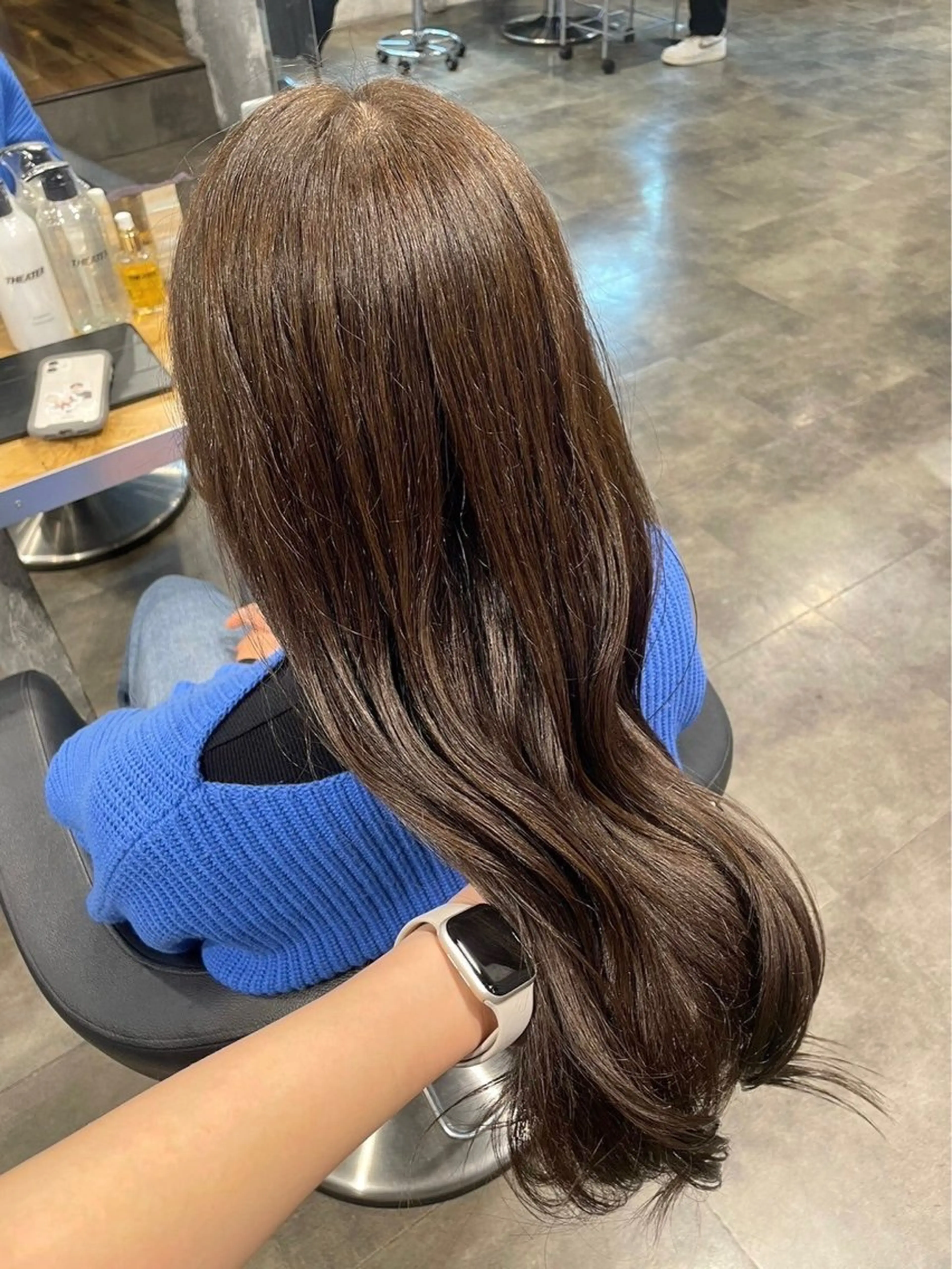 ロング カラー ヘアアレンジ 赤み消しブラウン プロ🐿けんご🐿のヘアスタイル