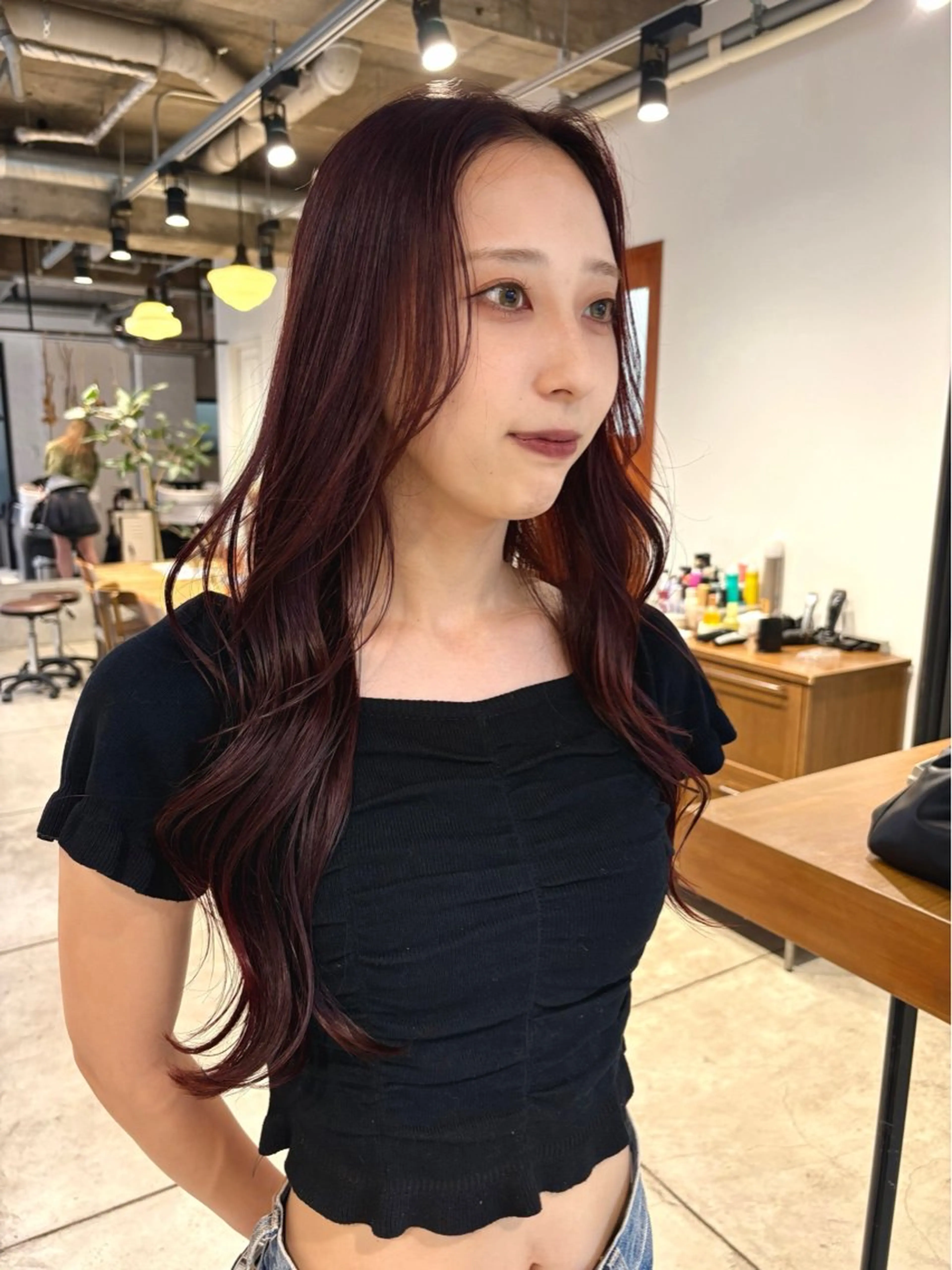 ロング カラー カット ヘアカラー トリートメント ユウナ🎀暖色/オリ ーブカラー/レイヤーのヘアスタイル