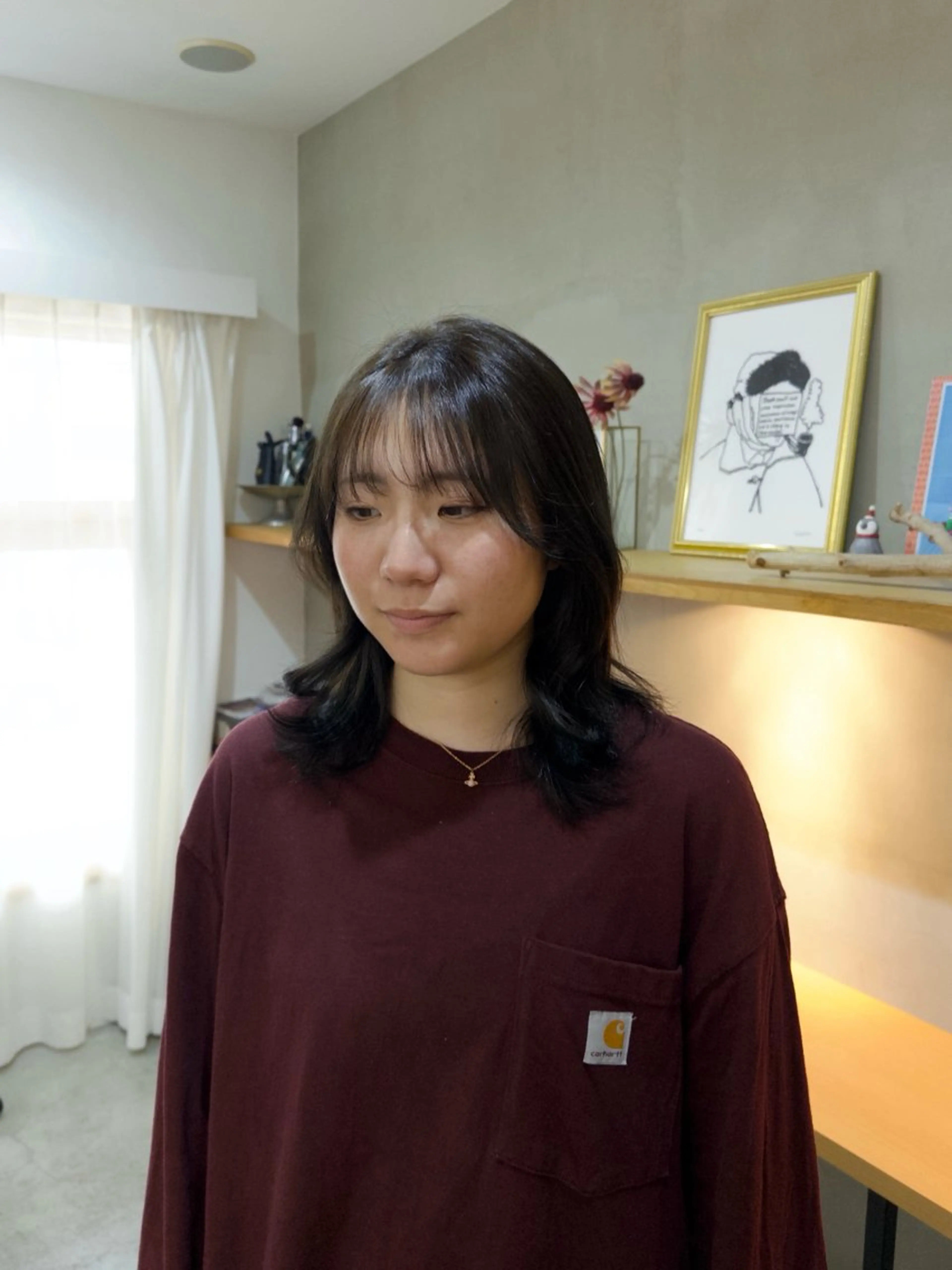 ミディアム ヘアカラー 【縮毛矯正＆髪質改善 特化】/川上 結愛のヘアスタイル