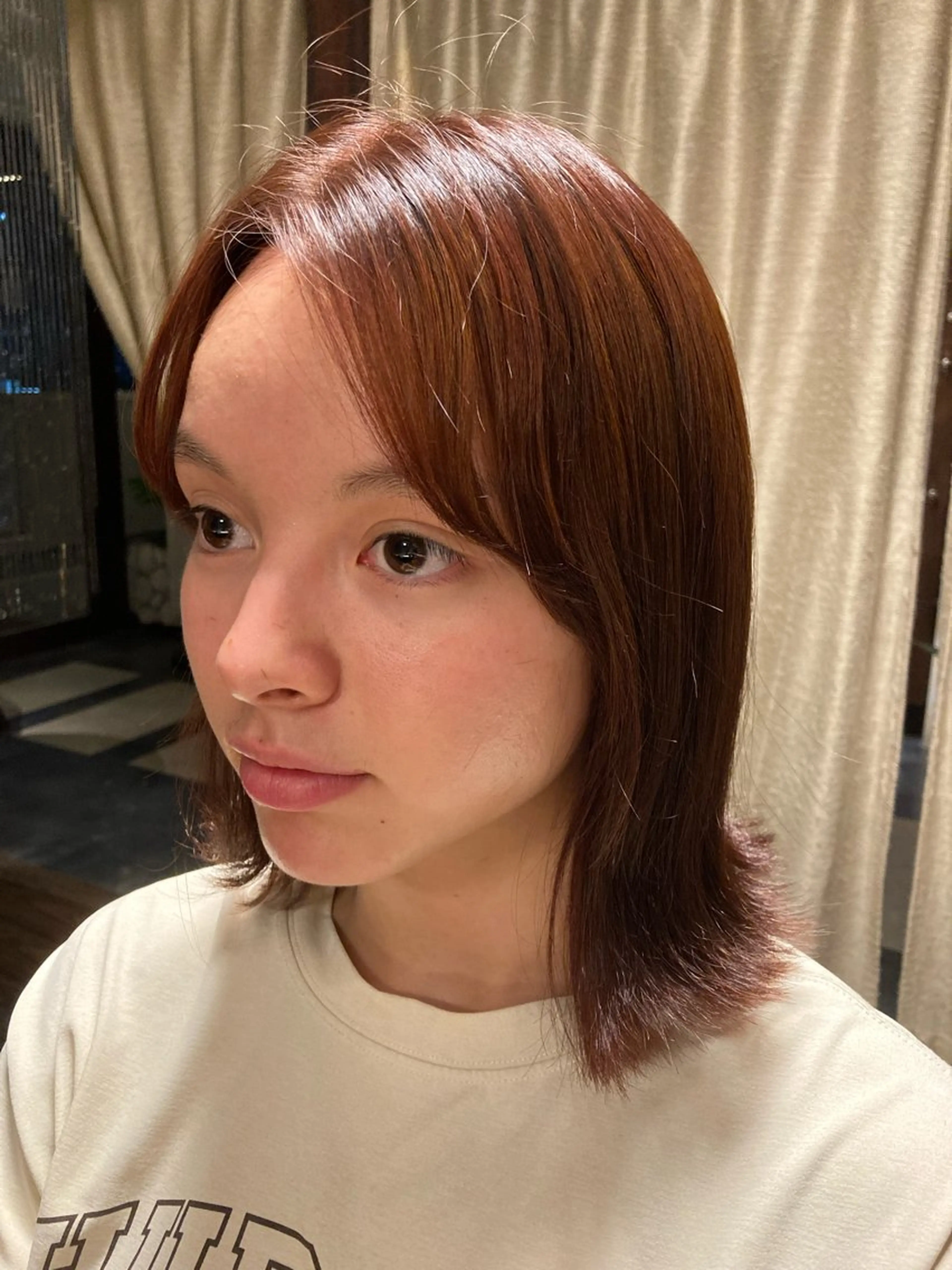 ショート カラー レッドカラー ブリーチカラー/🌙 ヘアカラー/あみ🌙のヘアスタイル