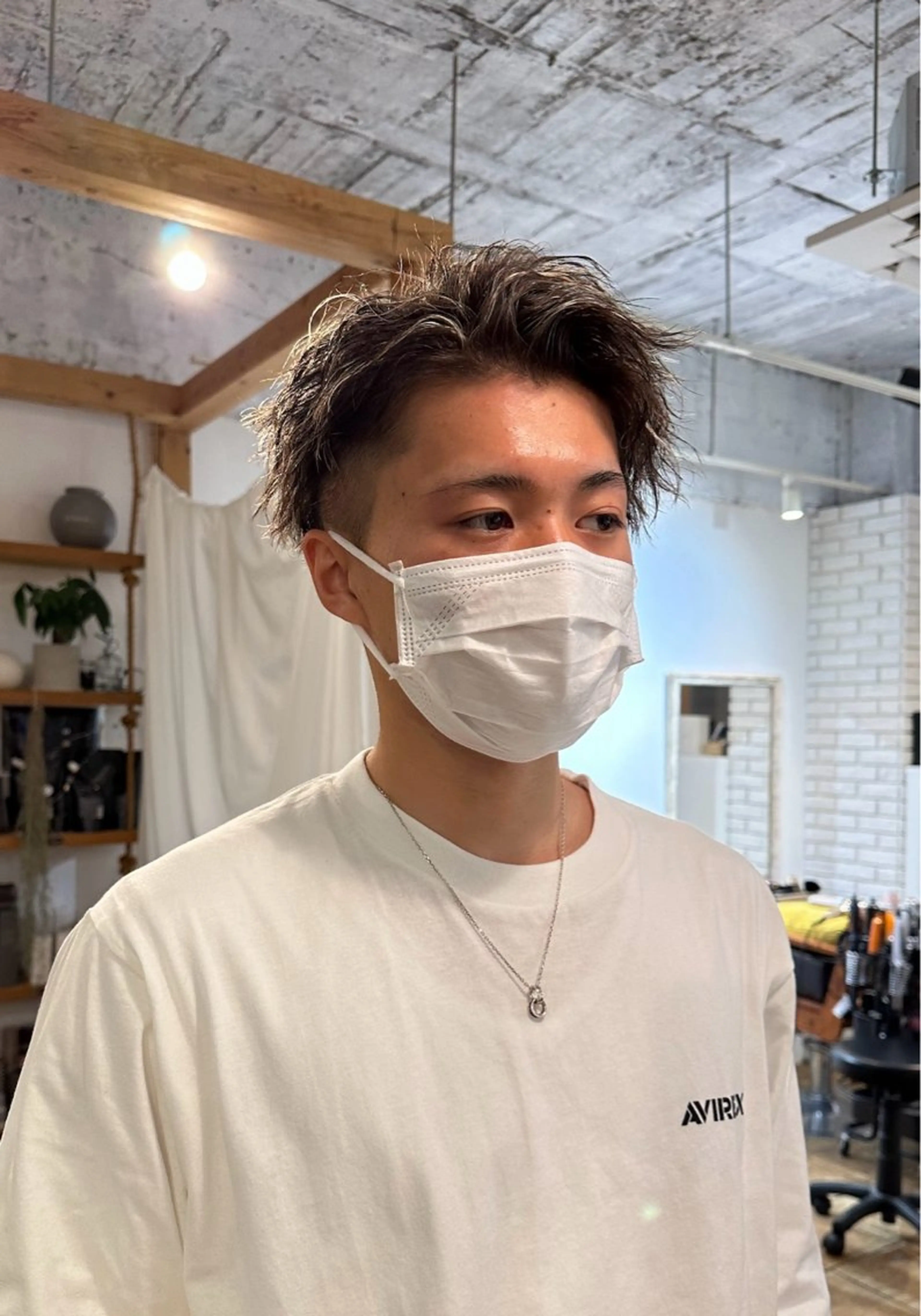 カラー パーマ メンズ メンズメッシュ メンズパーマ メッシュ カット ヘアカラー パーマ 渋谷 メンズヘア⭐️ タニグチヨシユキのヘアスタイル