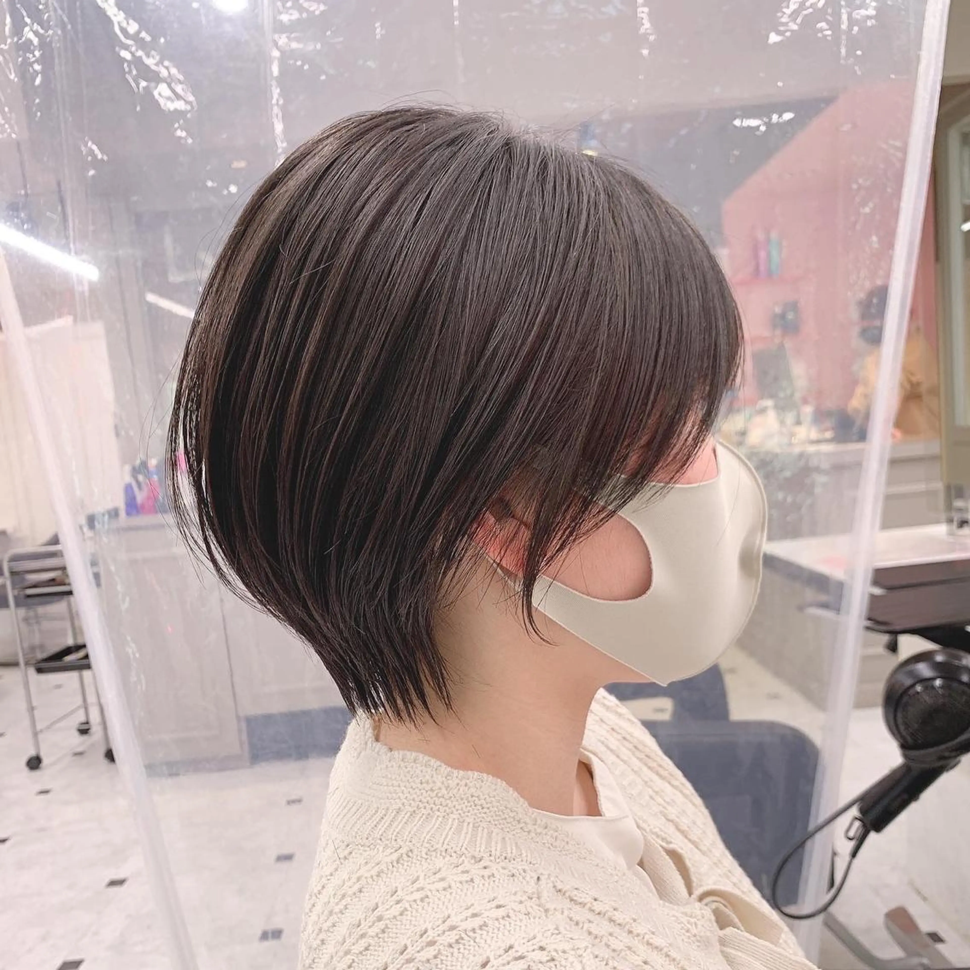 ショート カラー ヘアアレンジ 丸みショート ショートヘア カット ヘアカラー トリートメント ヘアセット 【赤み消しカラー】 中野浩太のヘアスタイル