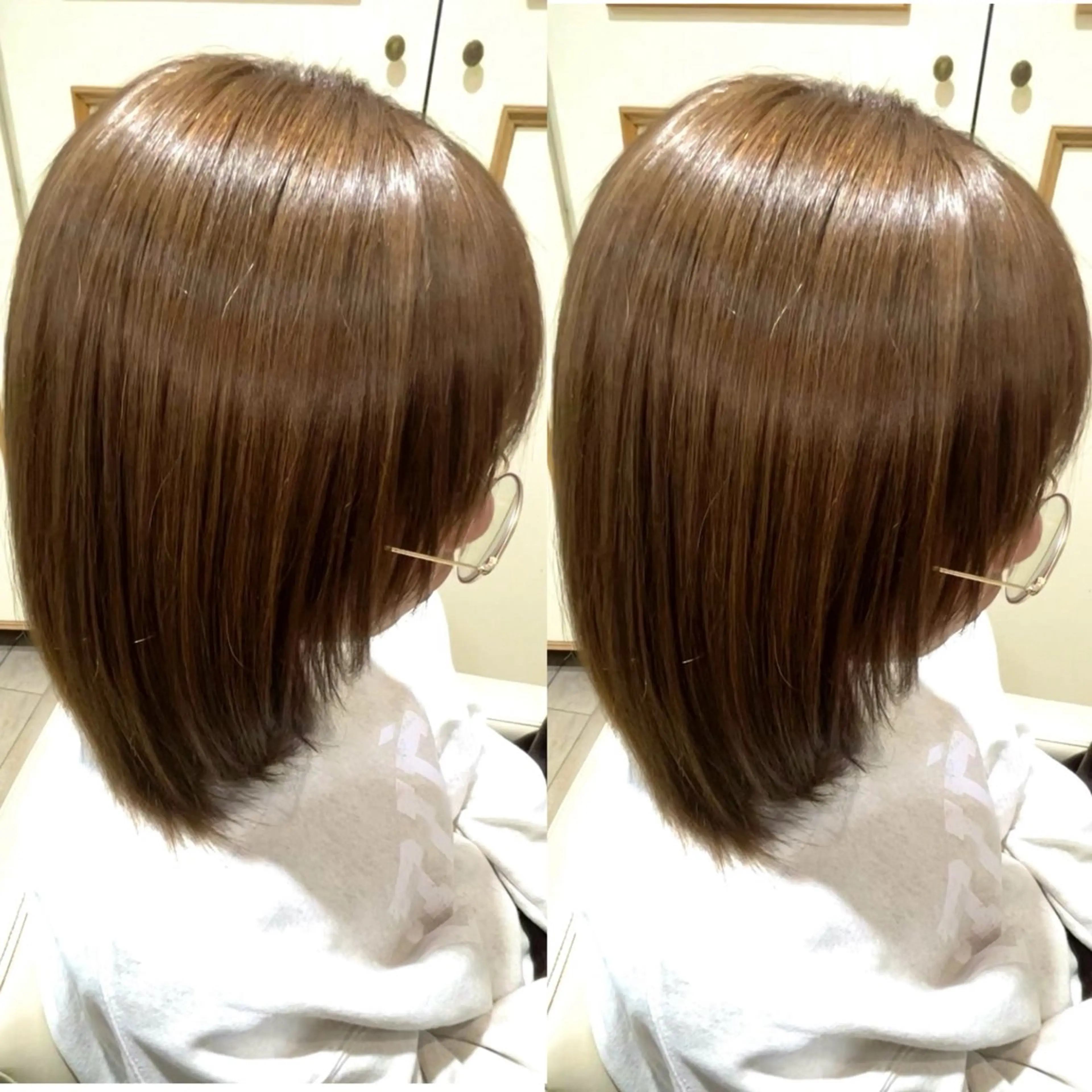 ミディアム カラー スズキ マリのヘアスタイル