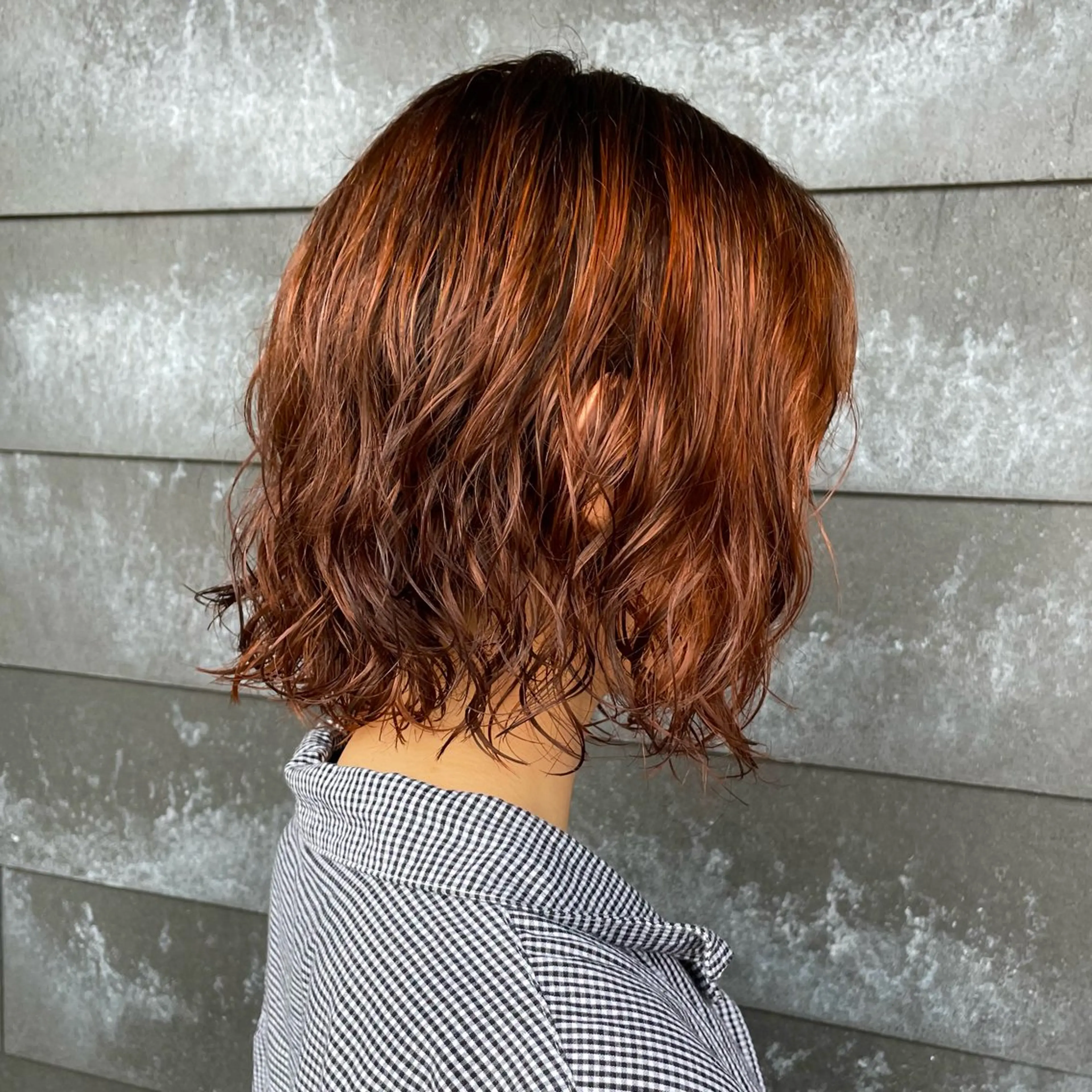 ミディアム ミディアムパーマ ボブ カット パーマ mio 🍒レイヤーカットのヘアスタイル
