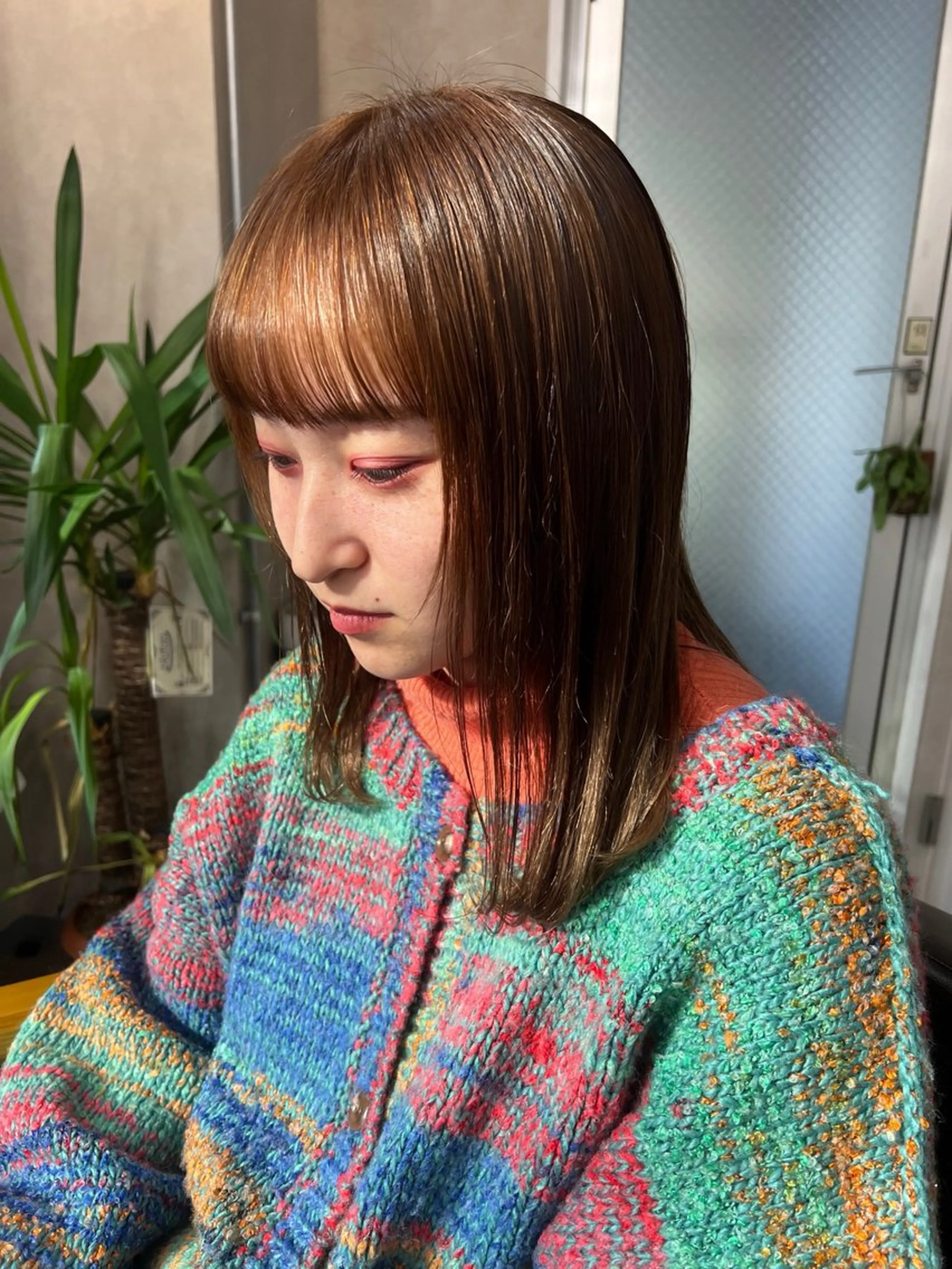 ミディアム カット ヘアカラー トリートメント 🌈いけだ あみ🌷のヘアスタイル