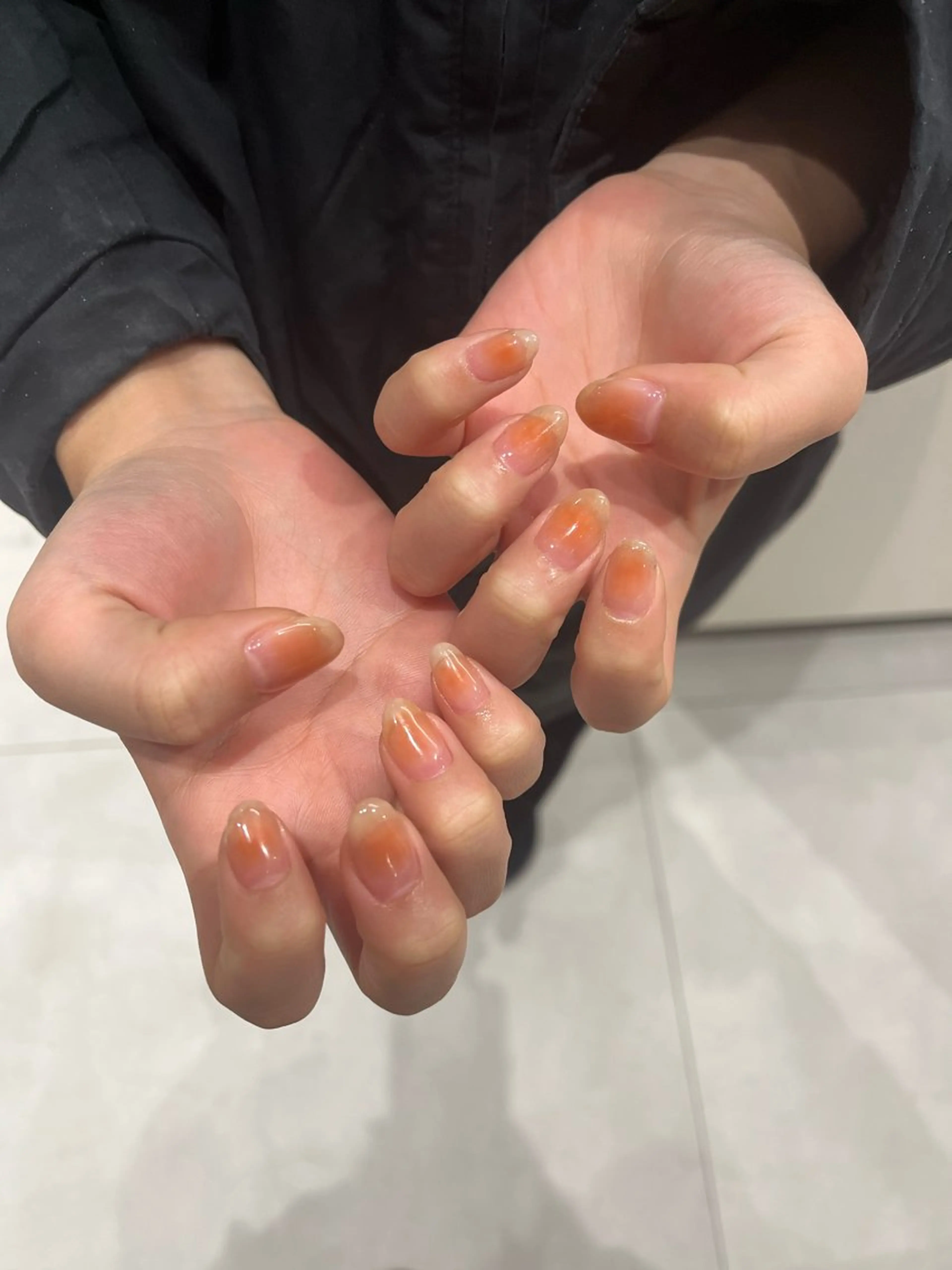 ネイル チークネイル ピンク Sakura 🩵のネイルデザイン