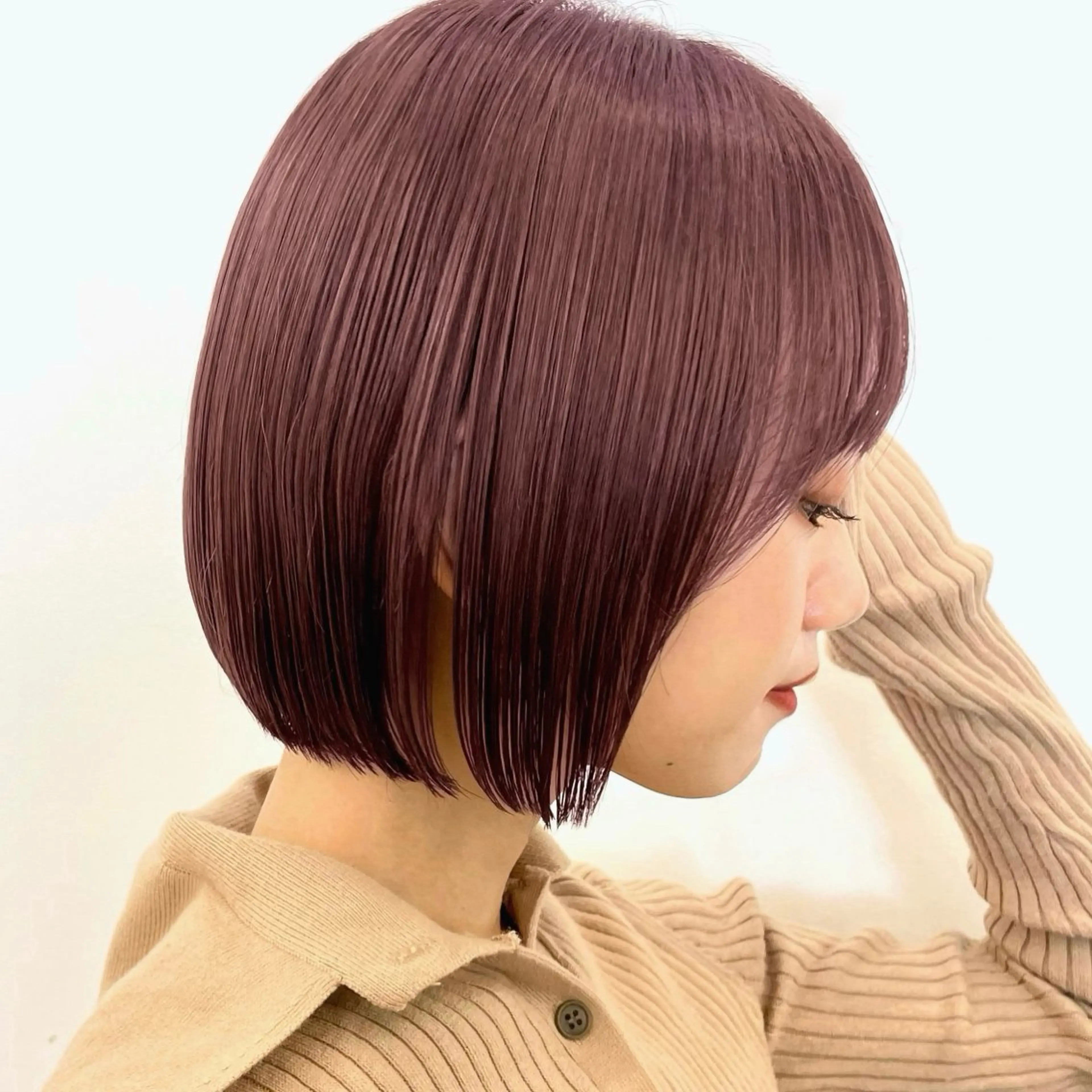 ショート カラー ベージュカラー ブリーチ ラベンダーカラー ラベンダーベージュ ボブ/レイヤー/ 艶髪/HANA💗のヘアスタイル