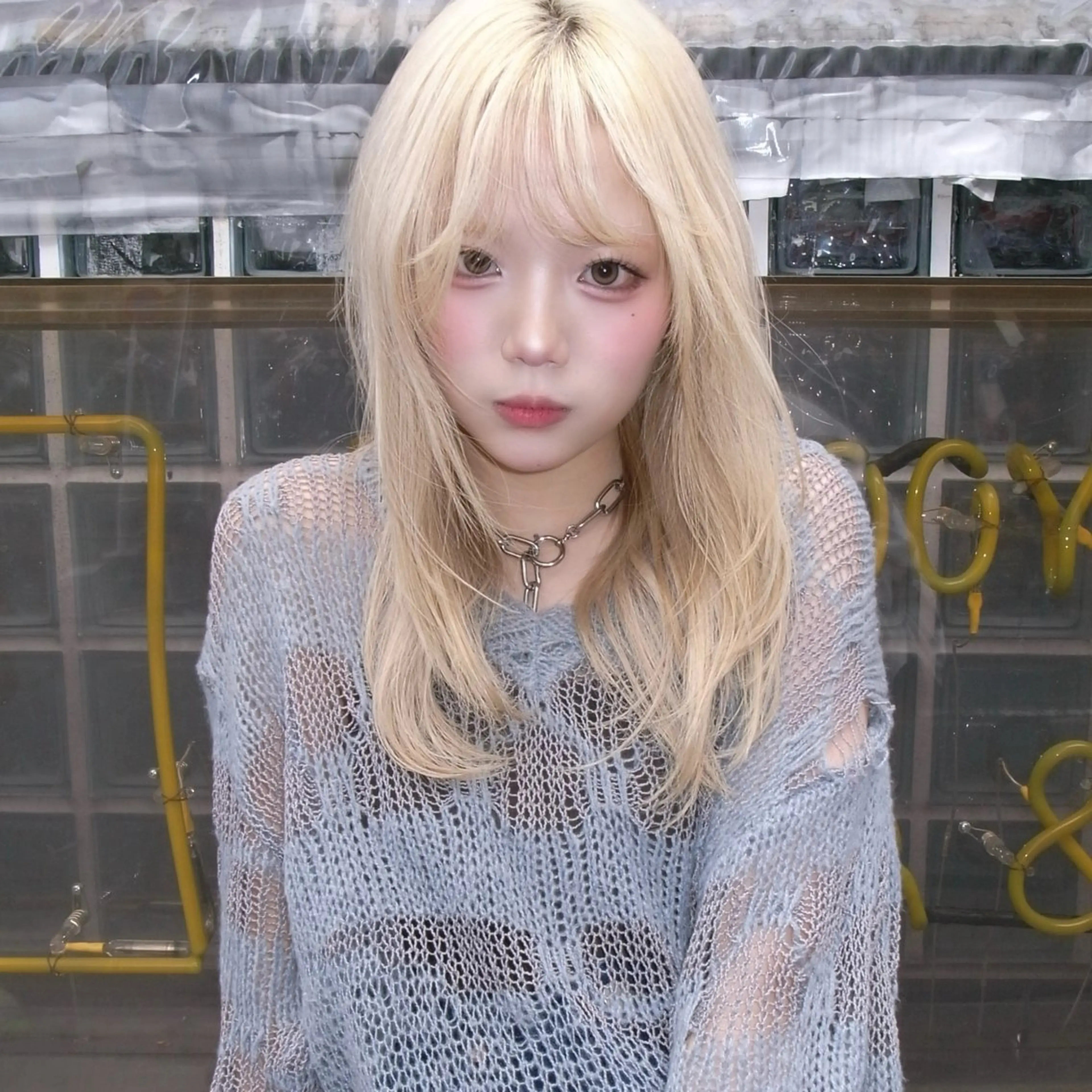 ロング カラー ヘアカラー ベージュ/透明感/ 桃子のヘアスタイル