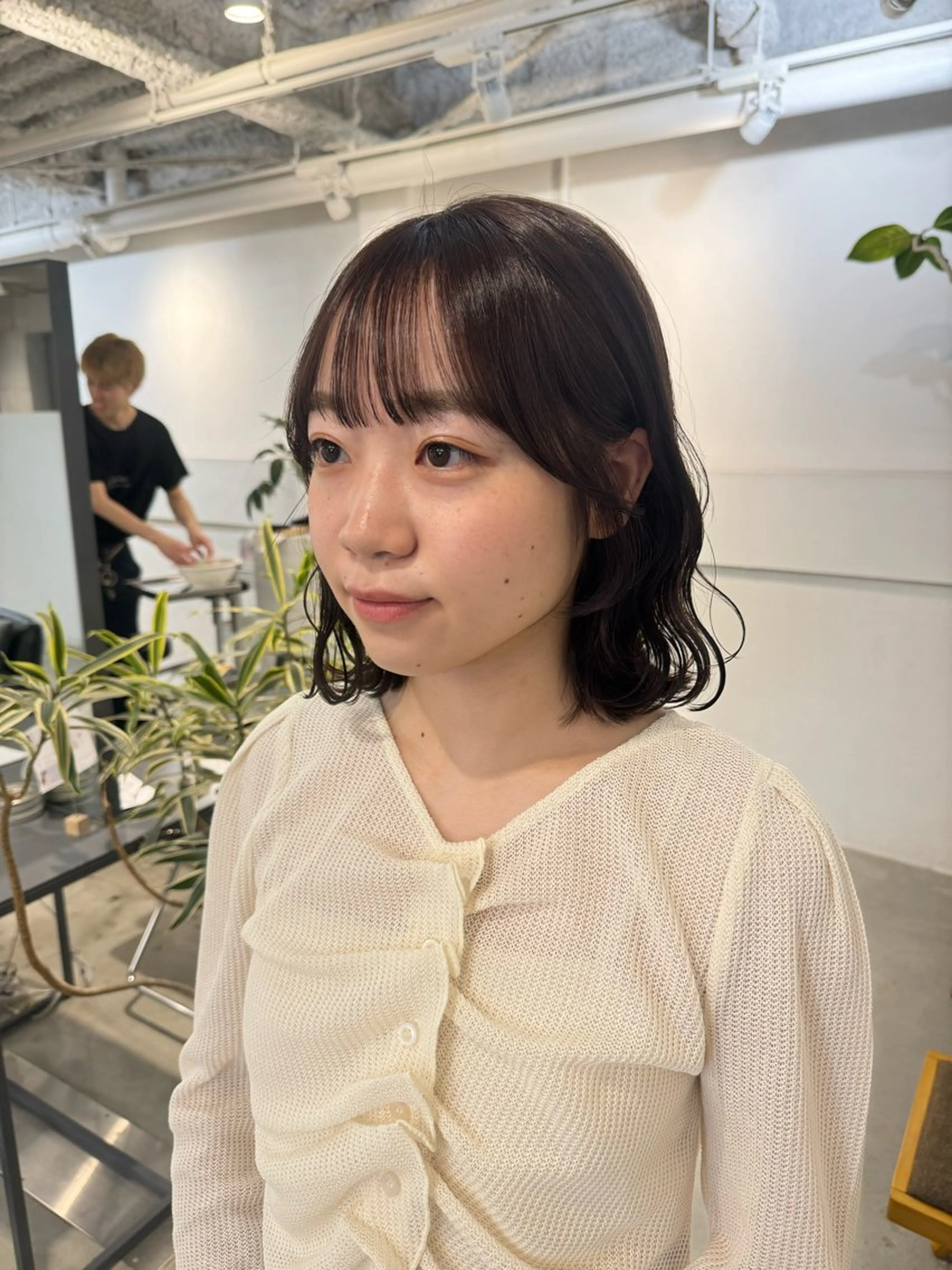 セミロング カット ヘアカラー トリートメント 顔周りcut・ご相談 ＝新宿しずく🇰🇷のヘアスタイル