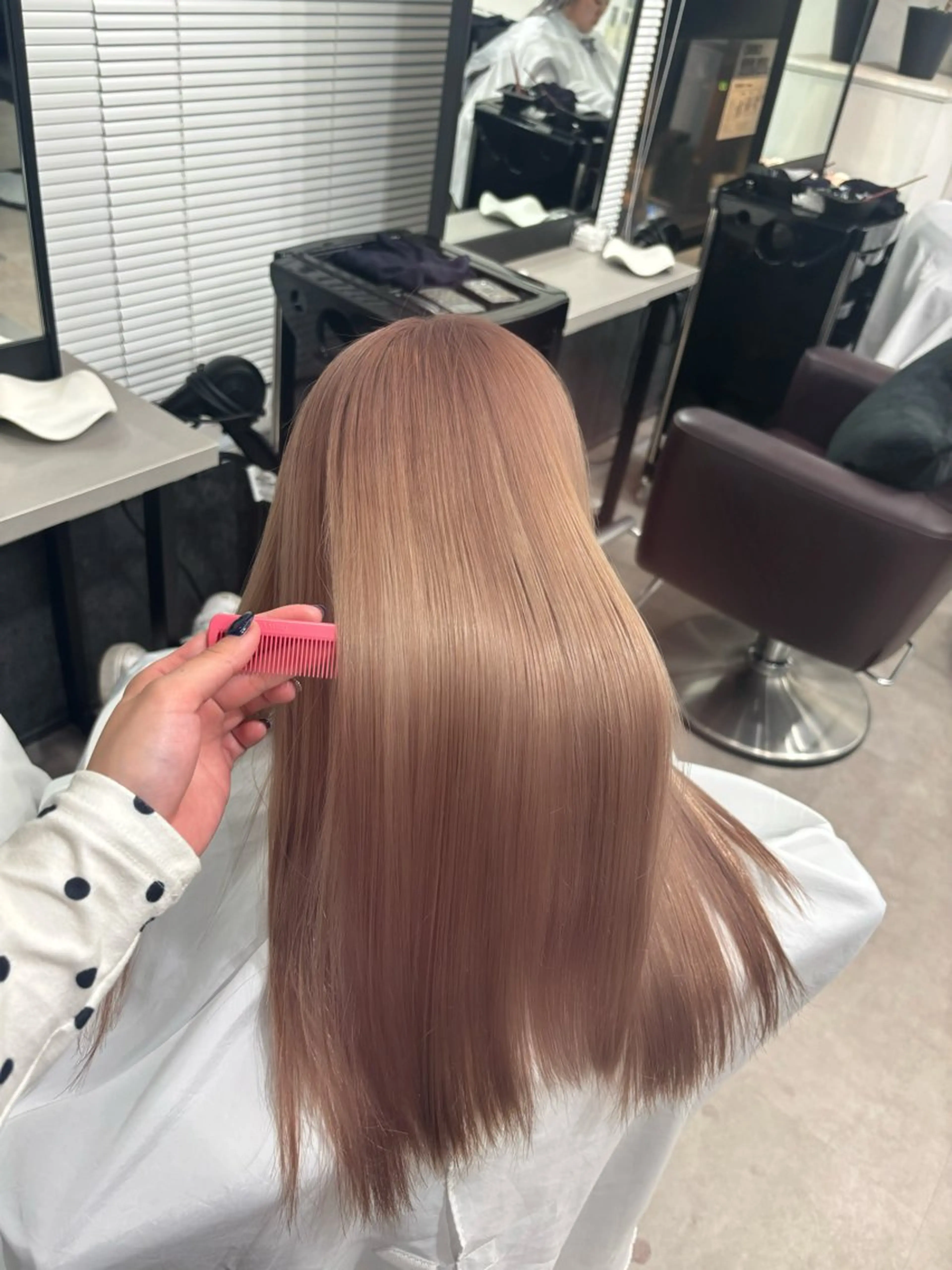 ロング パーマ 縮毛矯正 Fuka 心斎橋美容室のヘアスタイル