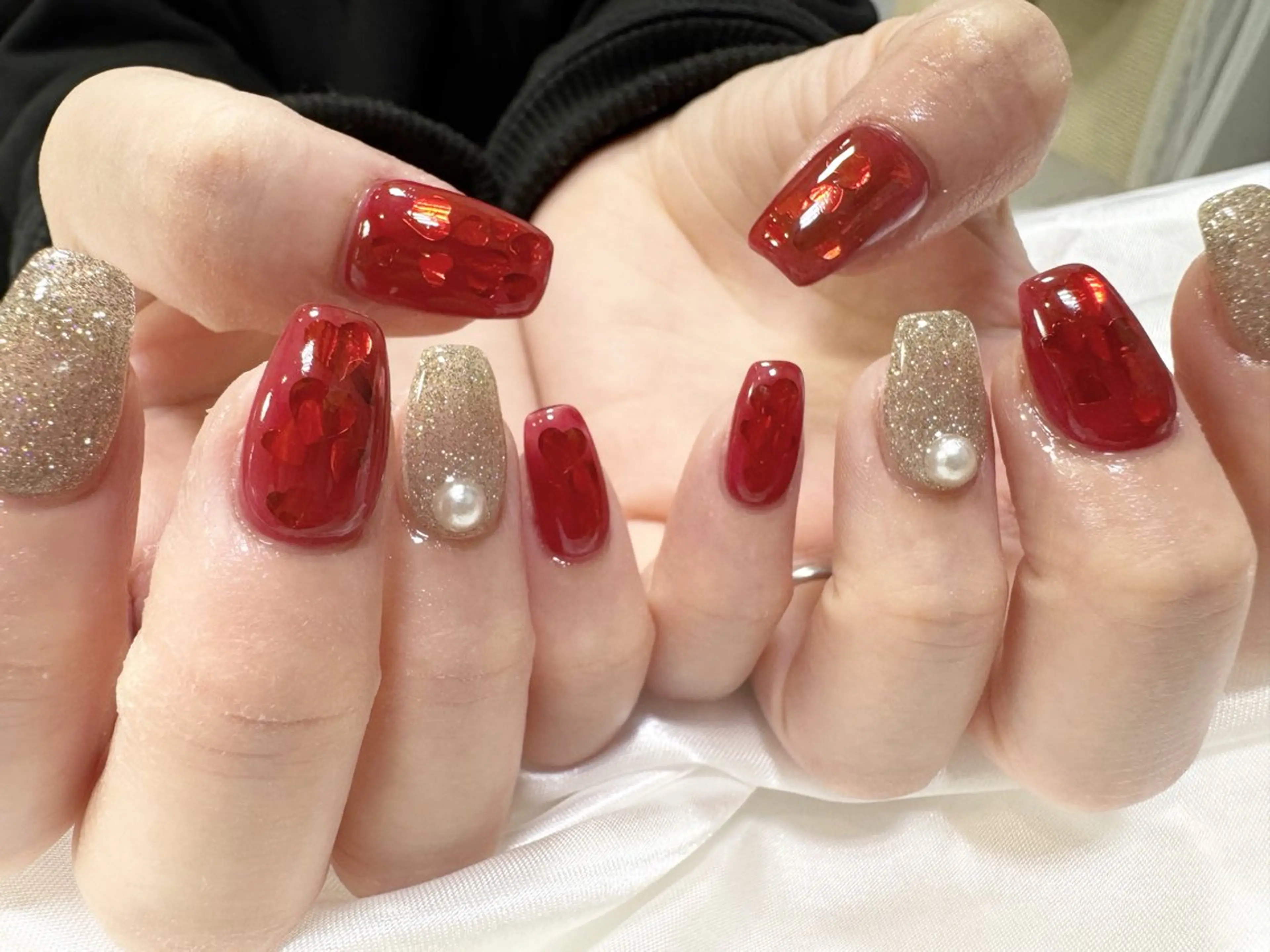 ネイル ハート Re'VIELISS所属・Mai .のネイルデザイン