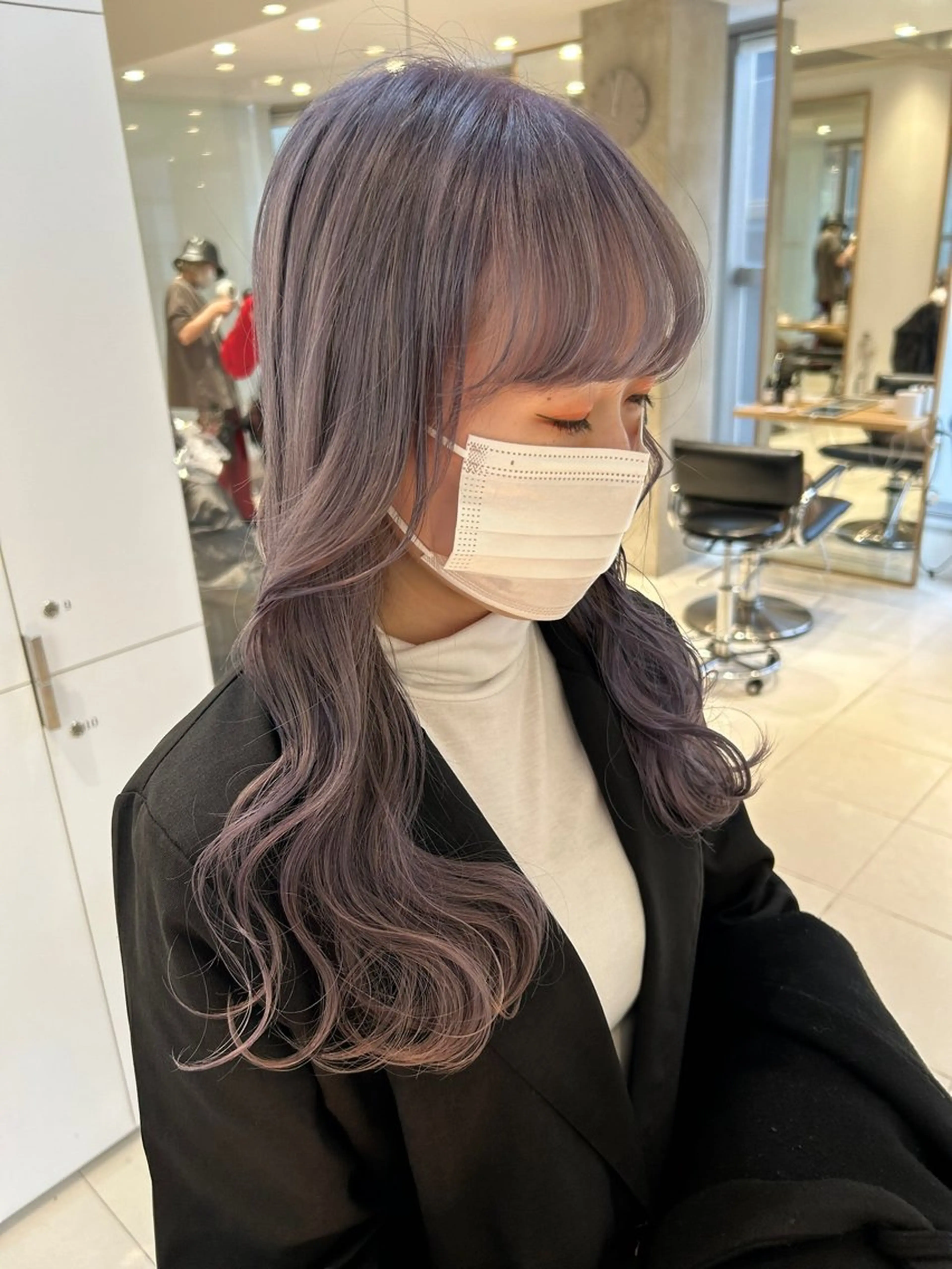 ロング カラー ラベンダーカラー 🍑韓国艶髪🇰🇷 店長【桑原ユキネ】のヘアスタイル
